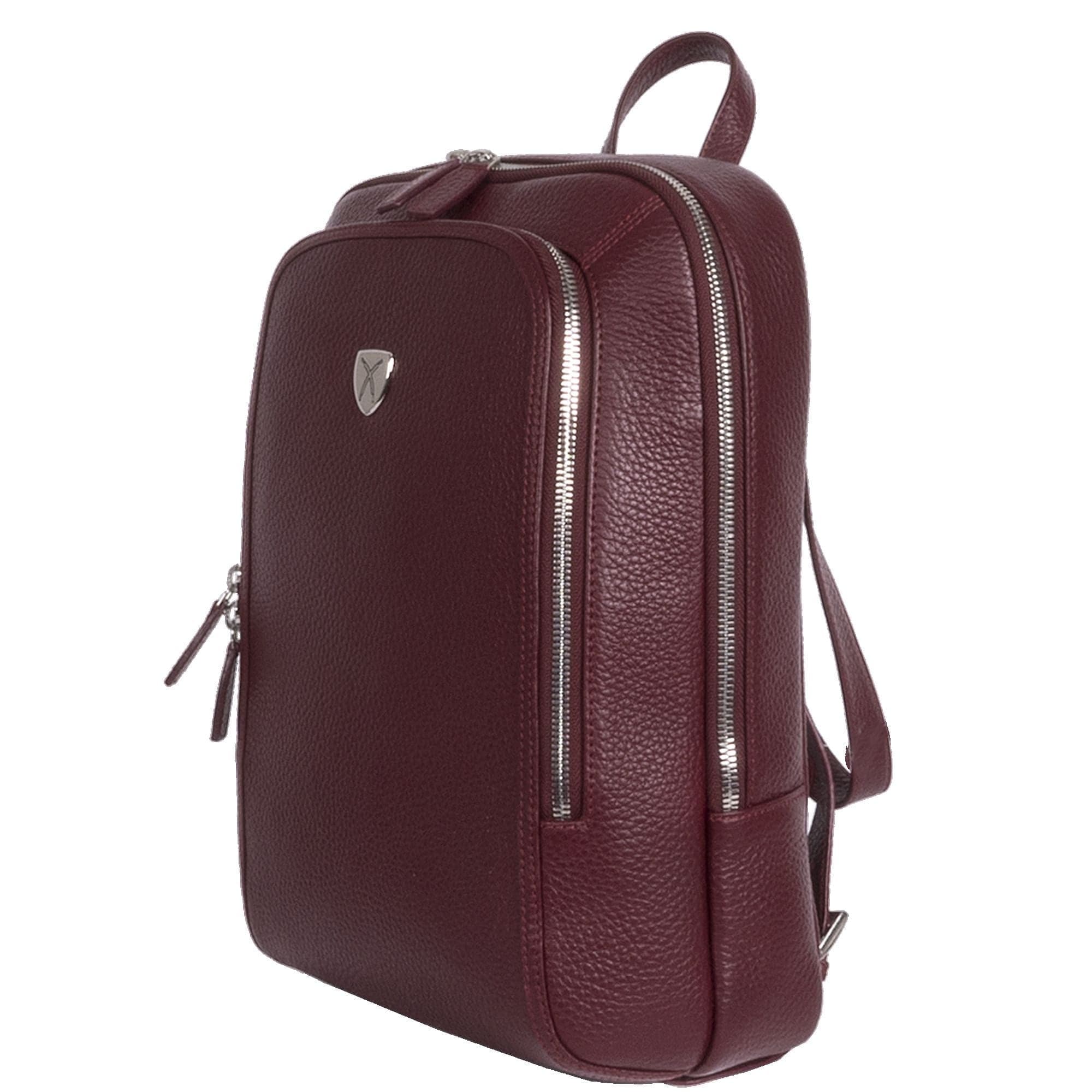 Businessrucksack Lederrucksack 14 Zoll Leder bordeauxrot - Corf Offermann