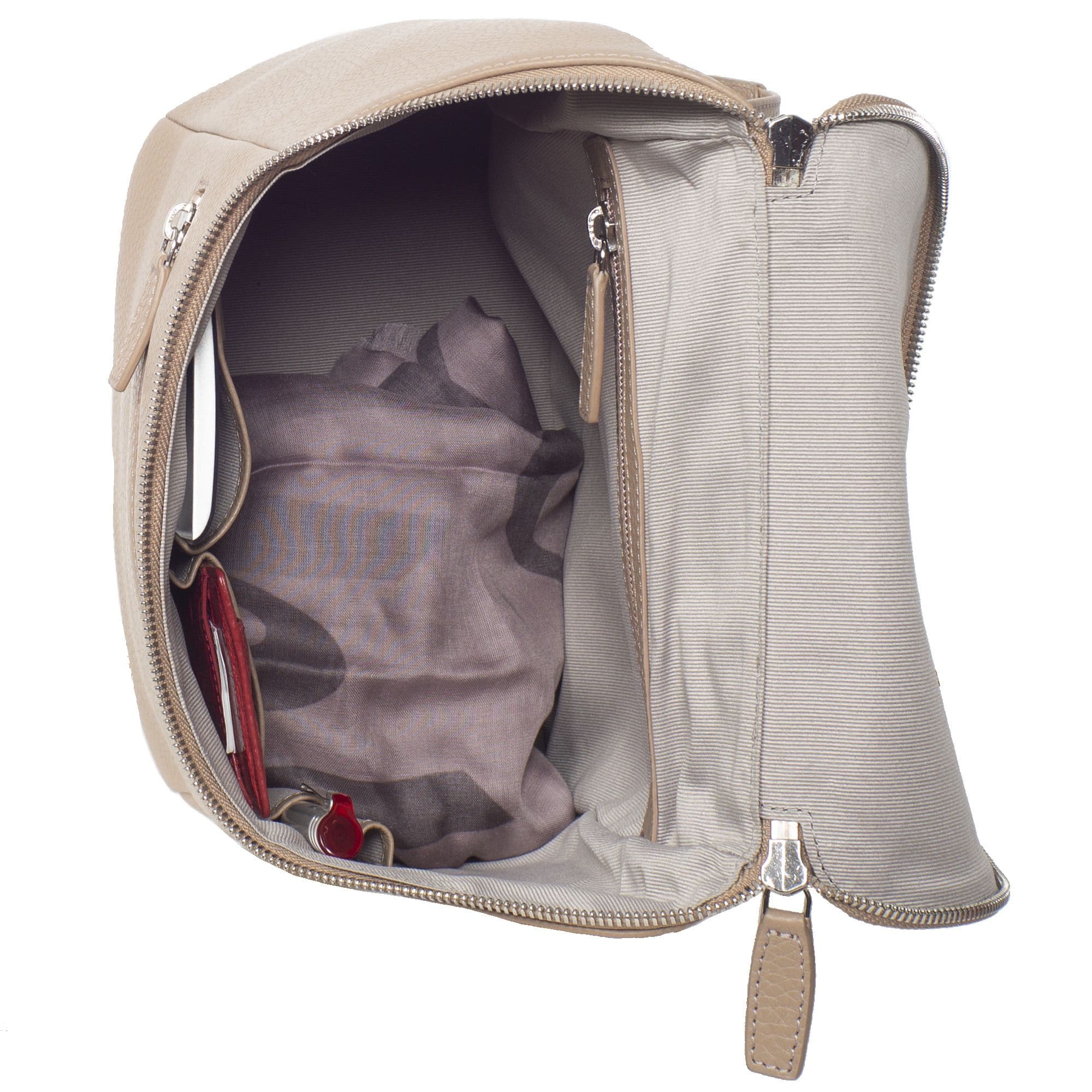 Damenrucksack Lederrucksack 13 Zoll Leder beige - Corf Offermann