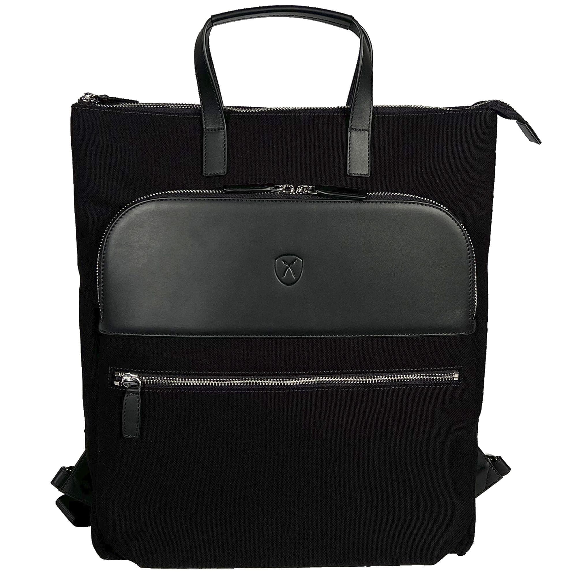 Shopper Rucksack 15 Zoll Canvas schwarz - Corf Offermann