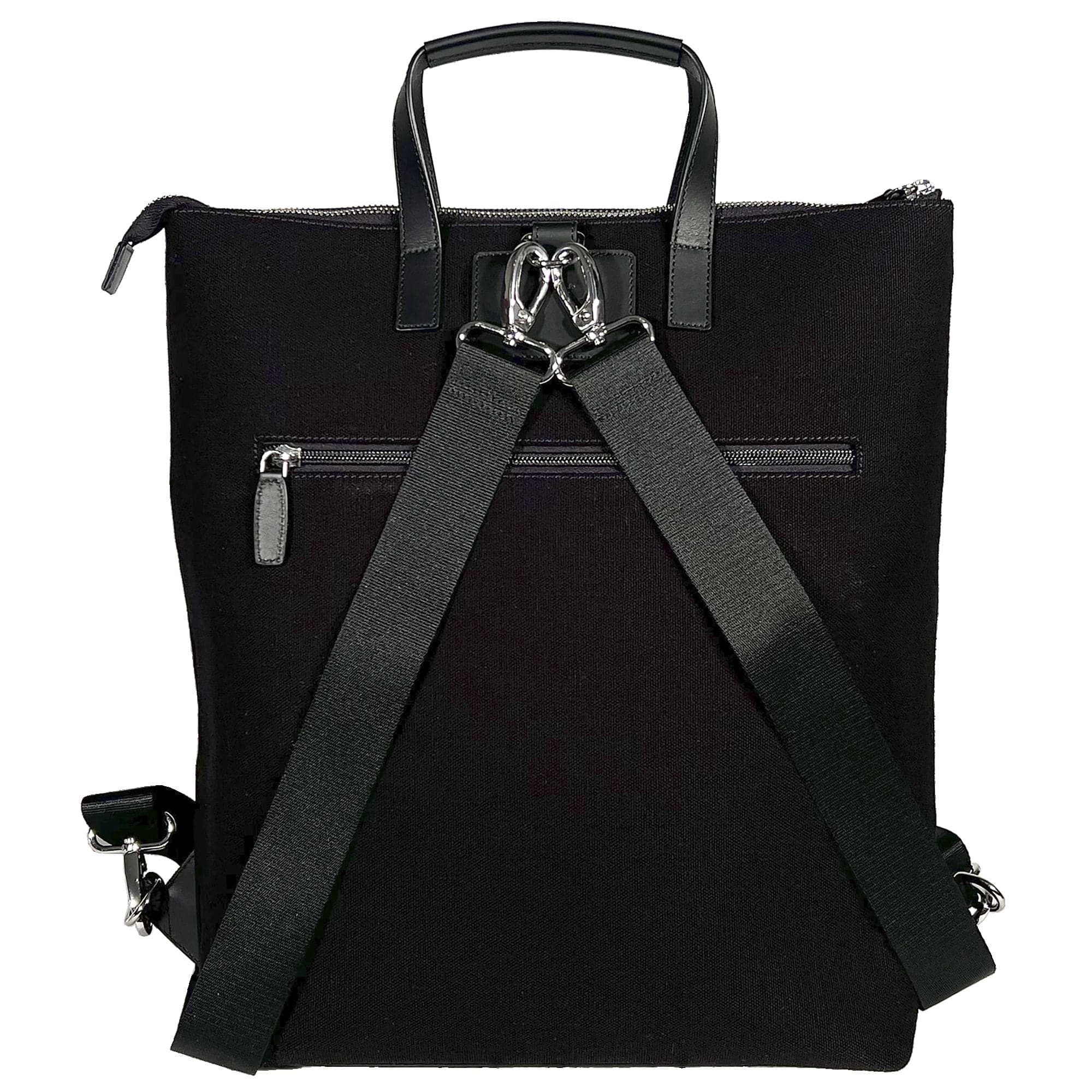 Shopper Rucksack 15 Zoll Canvas schwarz - Corf Offermann