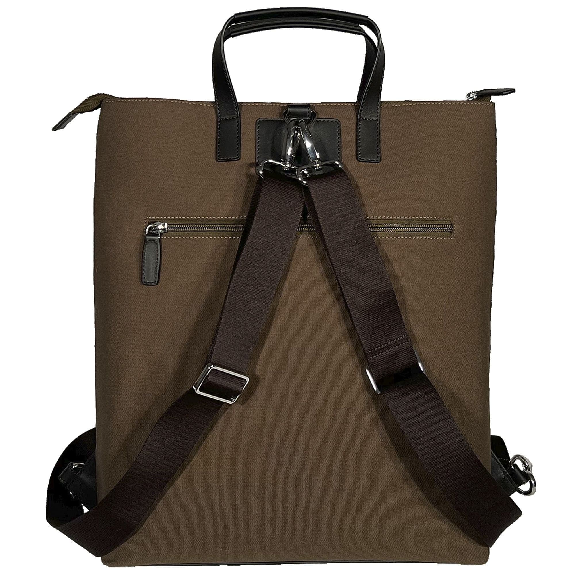 Shopper Rucksack 15 Zoll Canvas braun - Corf Offermann