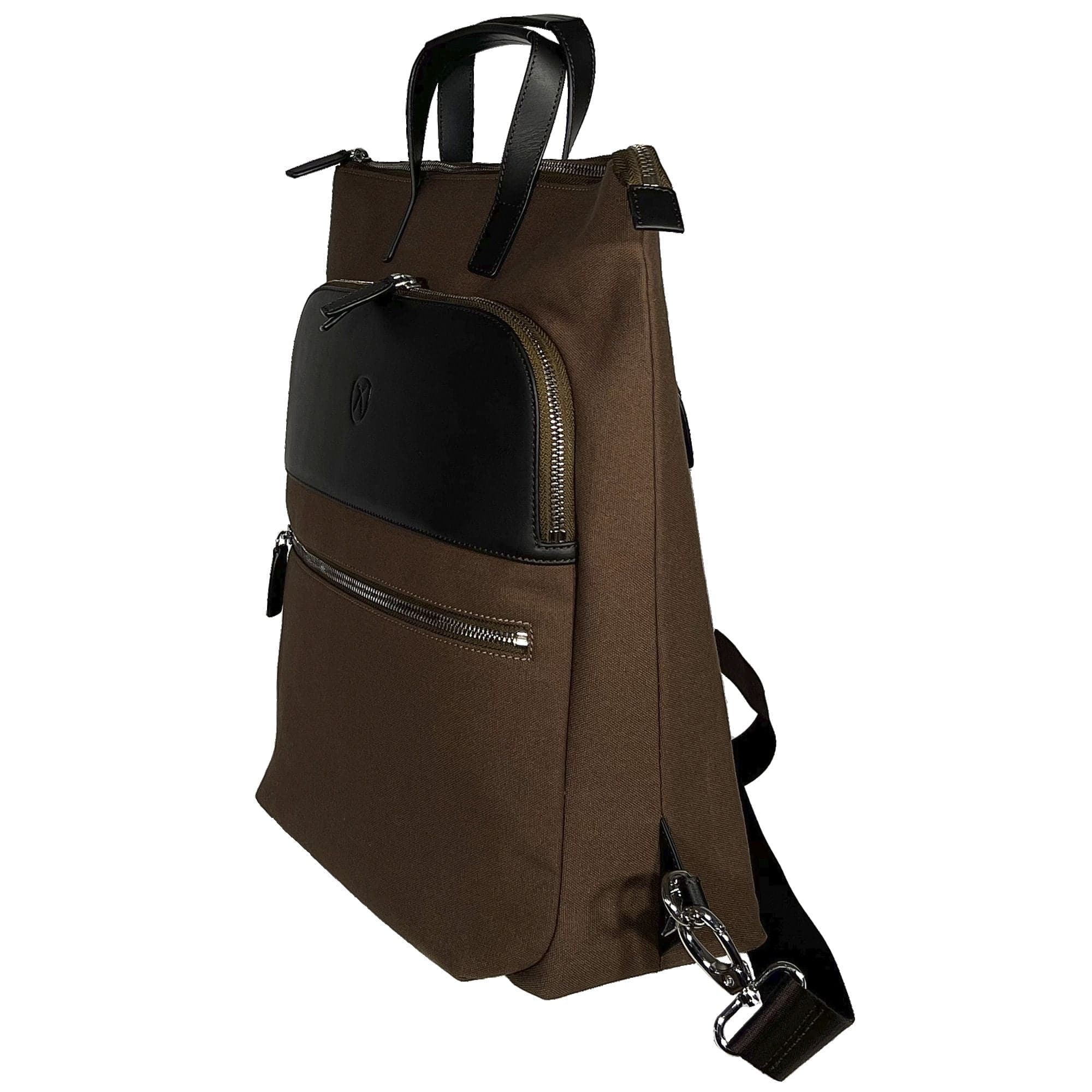 Shopper Rucksack 15 Zoll Canvas braun - Corf Offermann