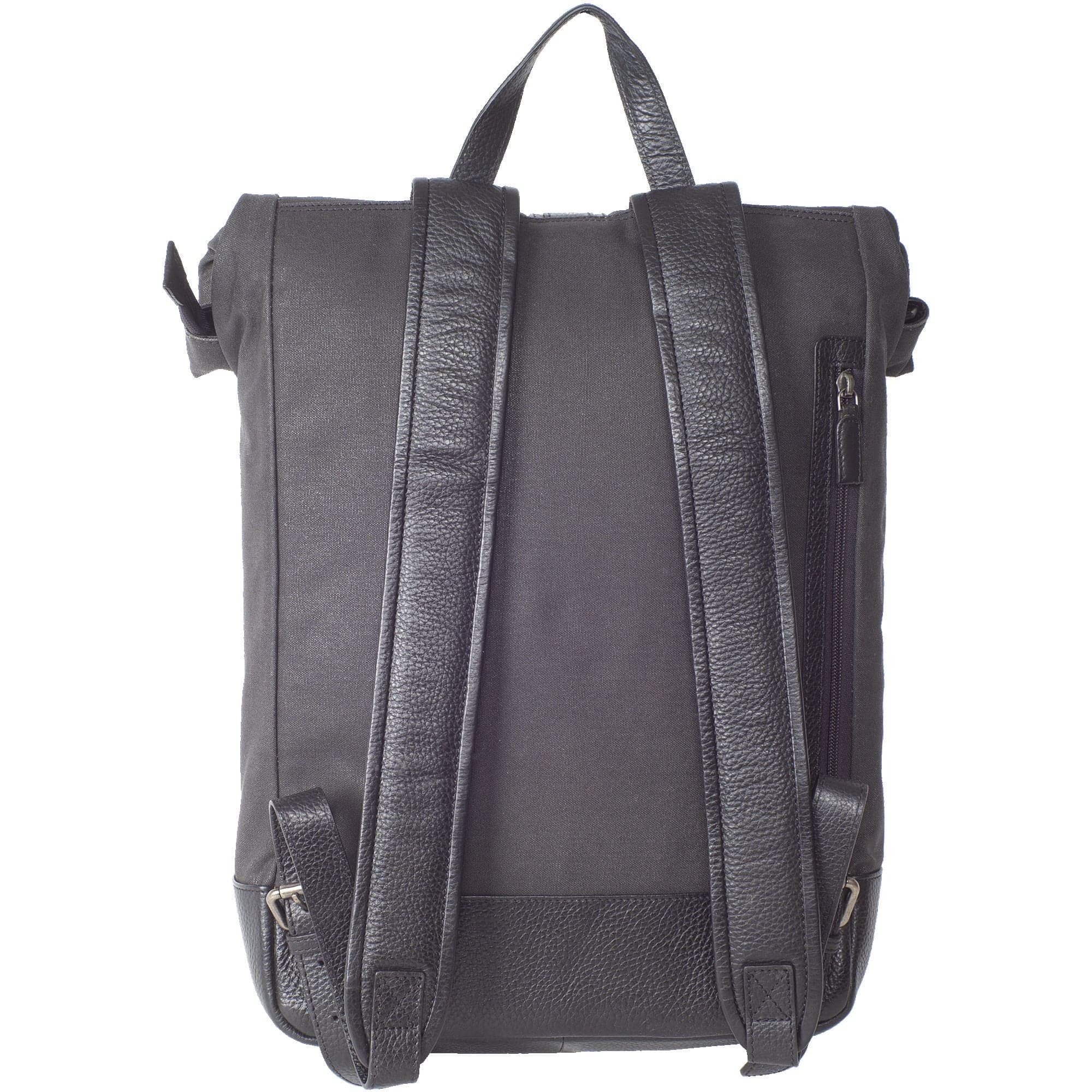 Rucksack Canvas/Leder schwarz 15 Zoll - Corf Offermann