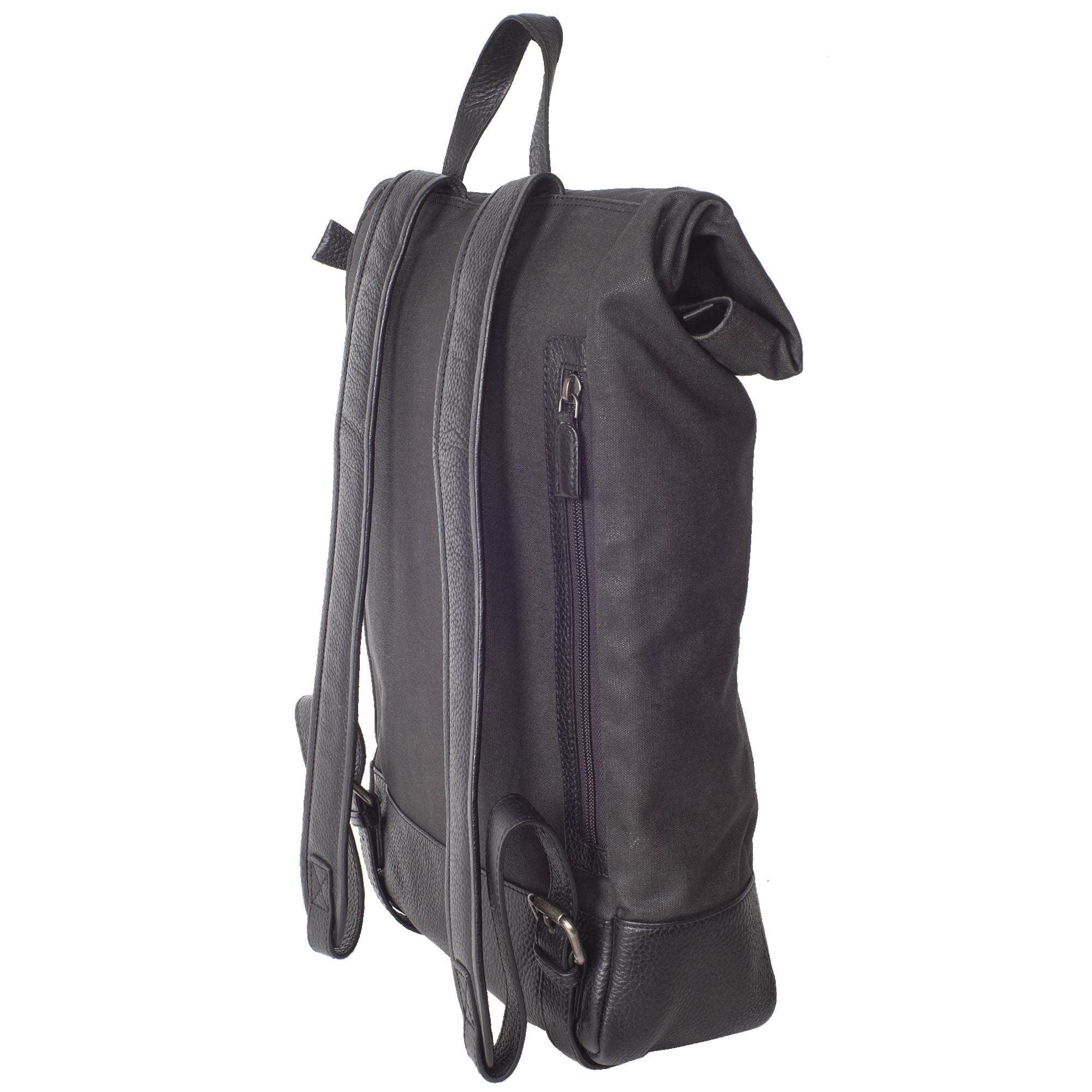 Rucksack Canvas/Leder schwarz 15 Zoll - Corf Offermann