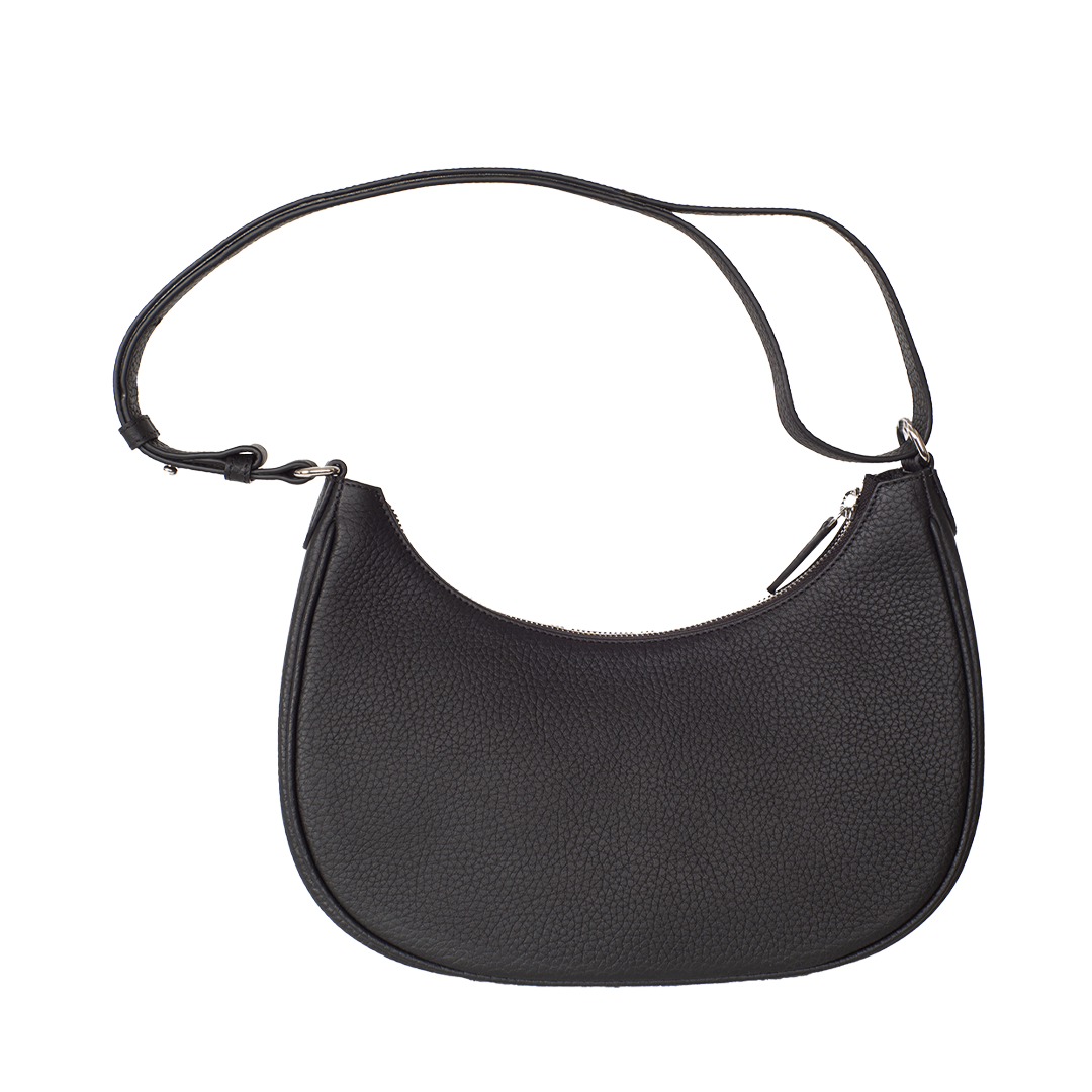 Elegante Schultertasche Leder schwarz - Corf Offermann