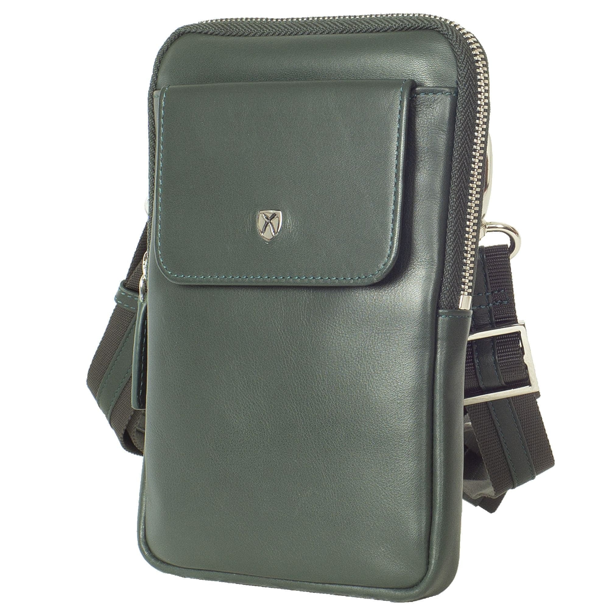 Telefontasche Crossover Leder grün - Corf Offermann