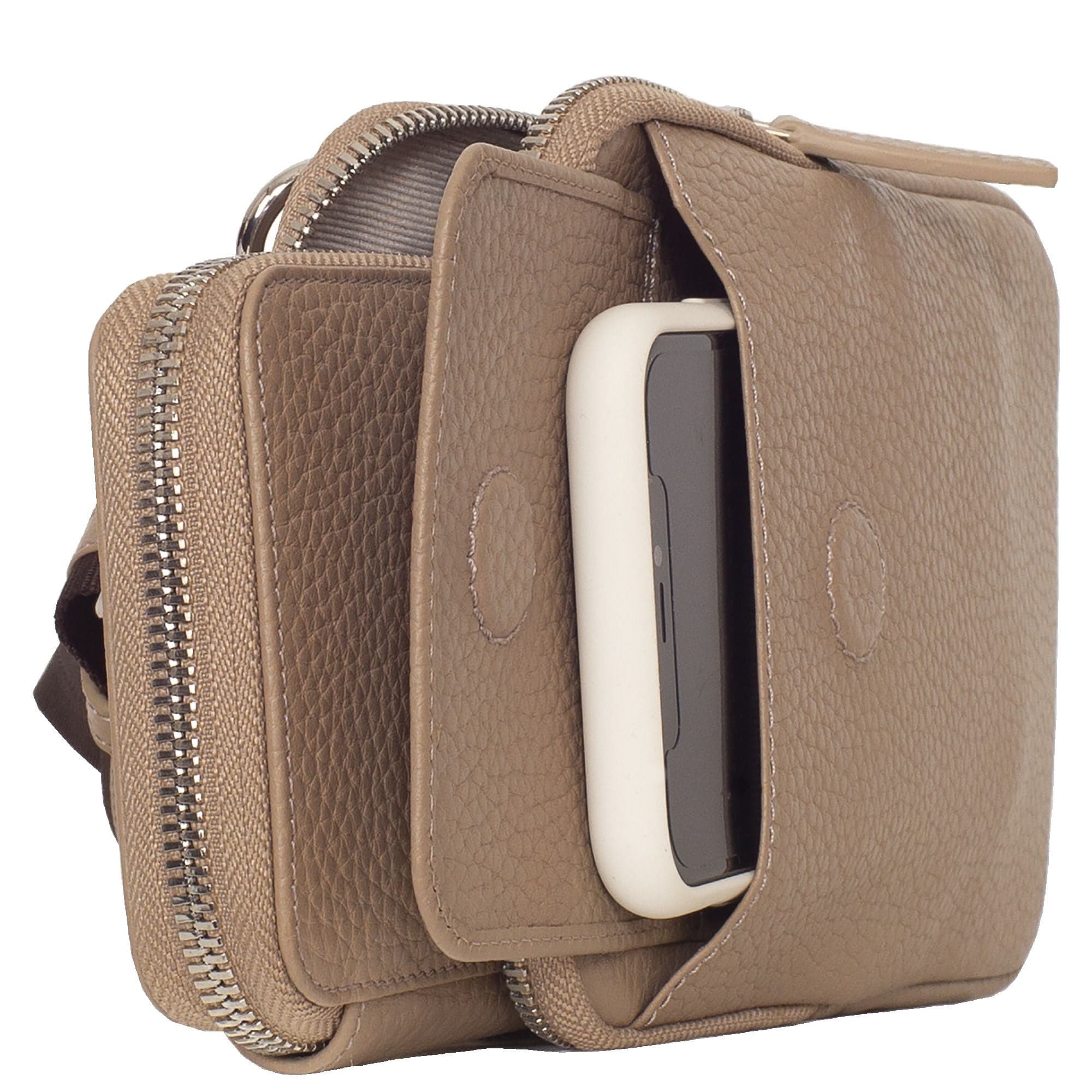 Telefontasche Crossover Leder beige - Corf Offermann