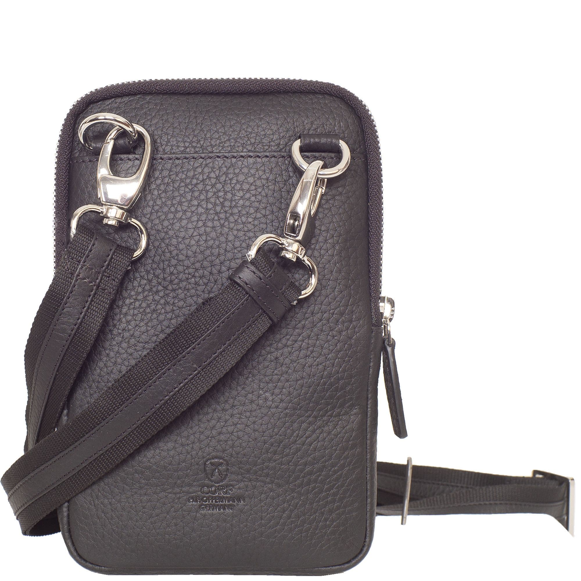 Telefontasche Crossover Leder schwarz - Corf Offermann
