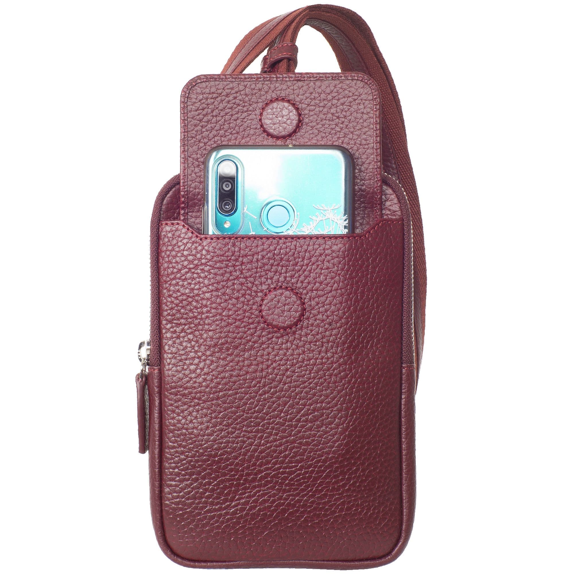 Telefontasche Crossover Leder bordeaux - Corf Offermann