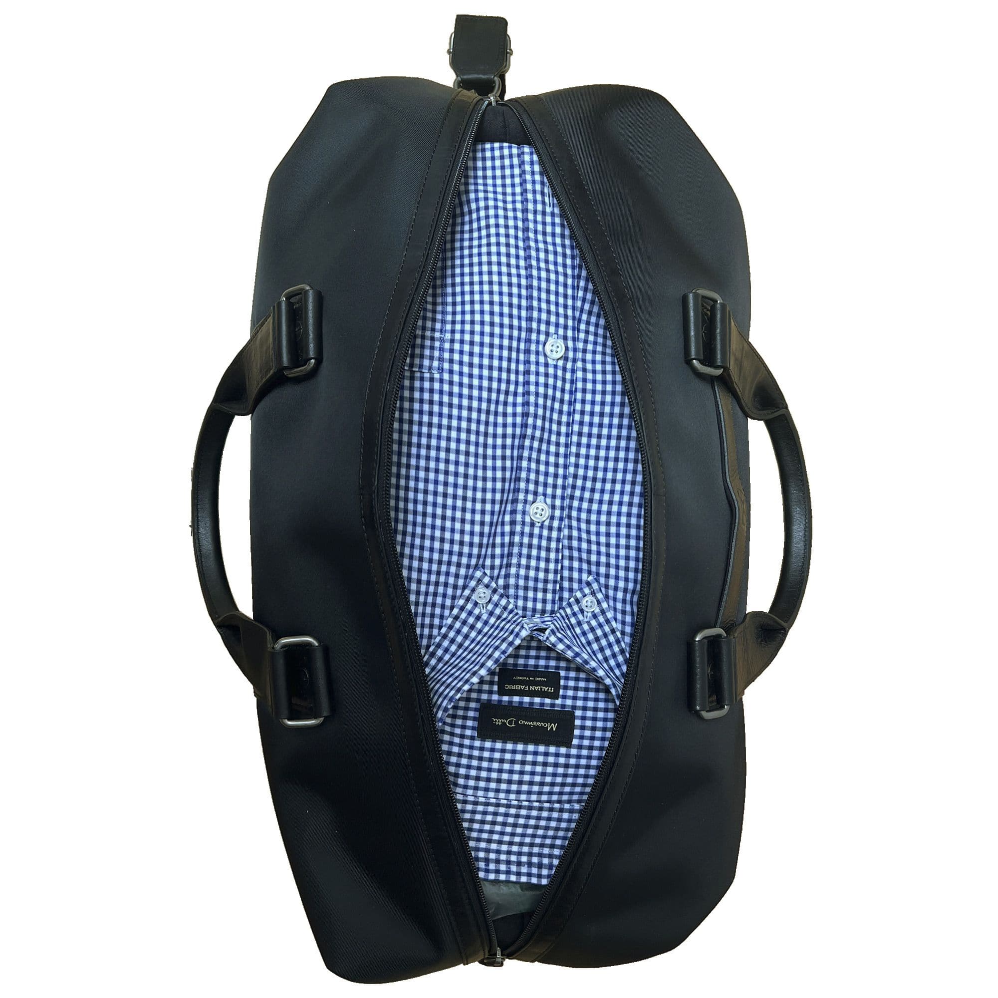 Reisetasche Weekender Leder Coram-Nylon schwarz - Corf Offermann