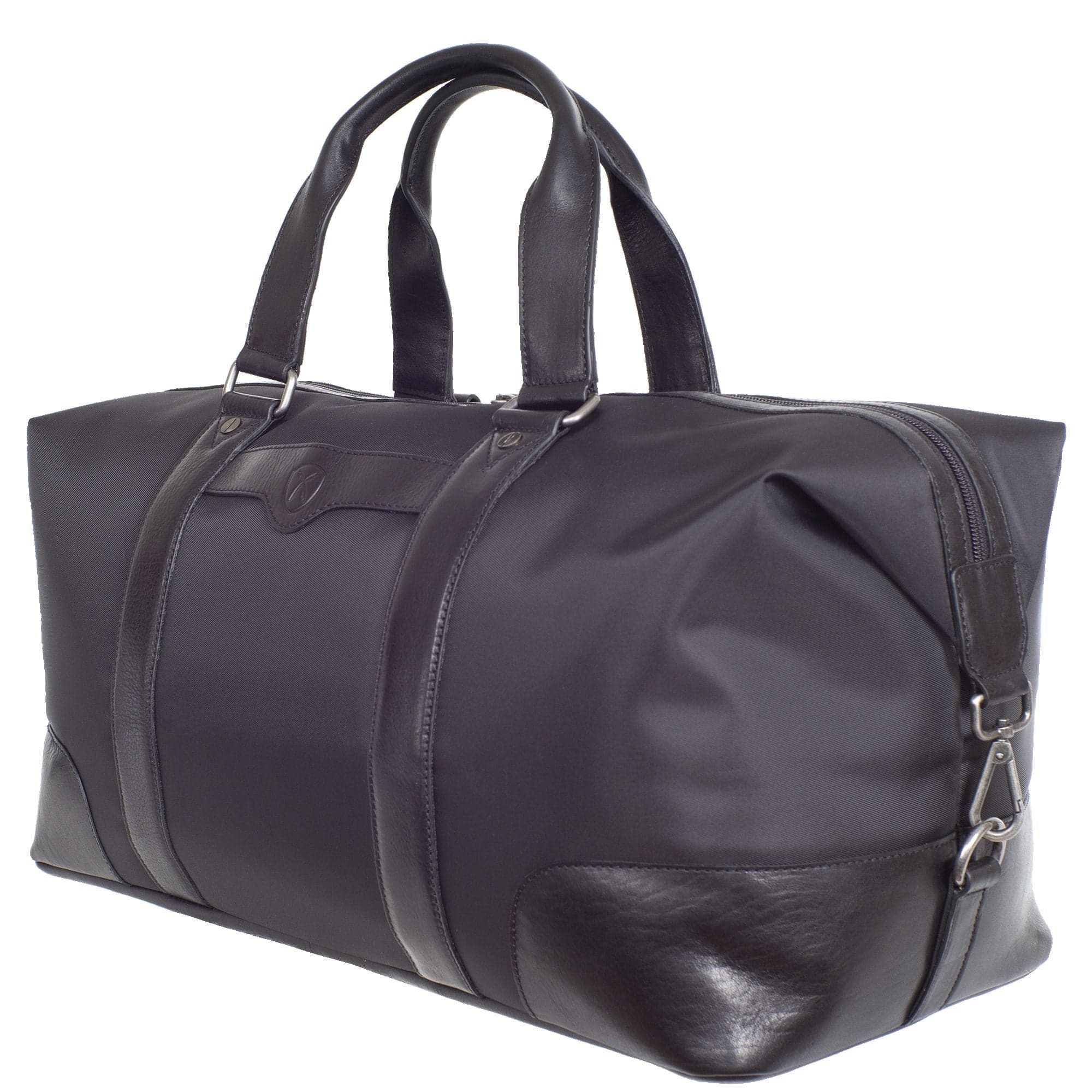 Reisetasche Weekender Leder Coram-Nylon schwarz - Corf Offermann