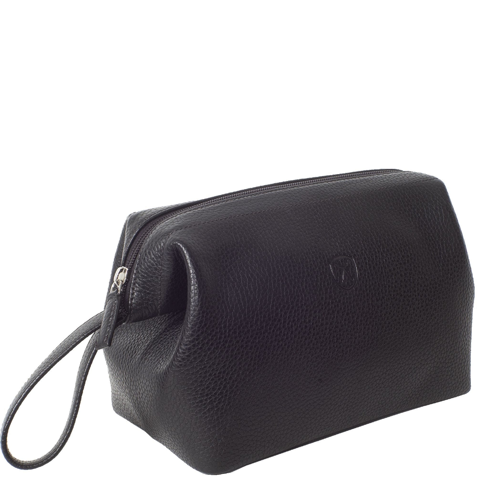 Kulturtasche Leder schwarz - Corf Offermann