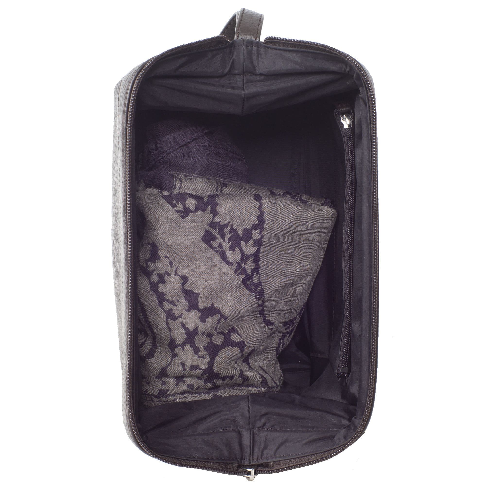 Kulturtasche Leder braun - Corf Offermann