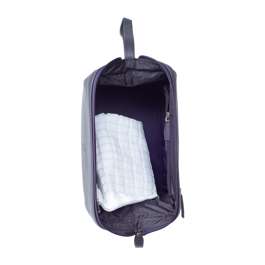 Kulturtasche Leder Blau - Corf Offermann