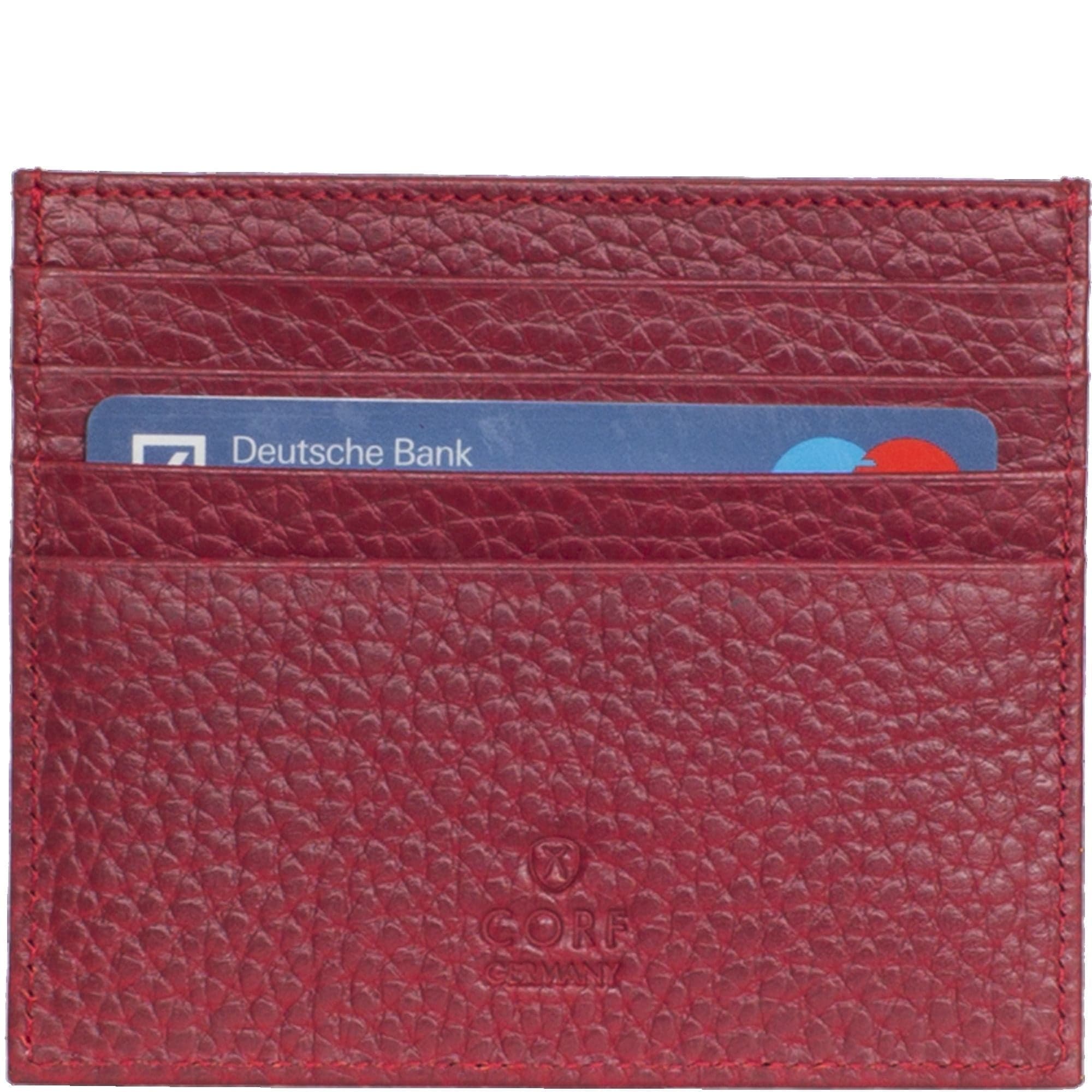 Kreditkartenetui Leder rot 9 Fächer - Corf Offermann