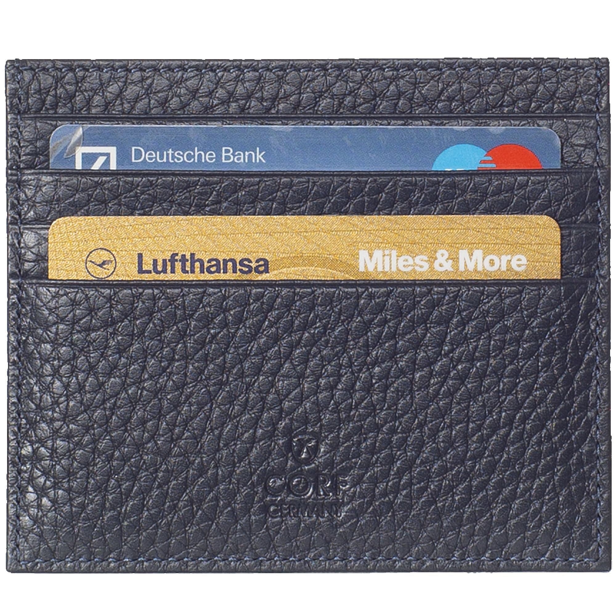 Kreditkartenetui Leder blau 9 Fächer - Corf Offermann