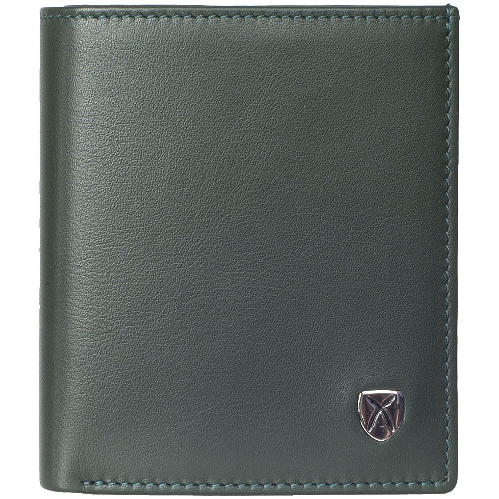 Geldbörse Portemonnaie klein Leder grün mit Münzfach - Corf Offermann