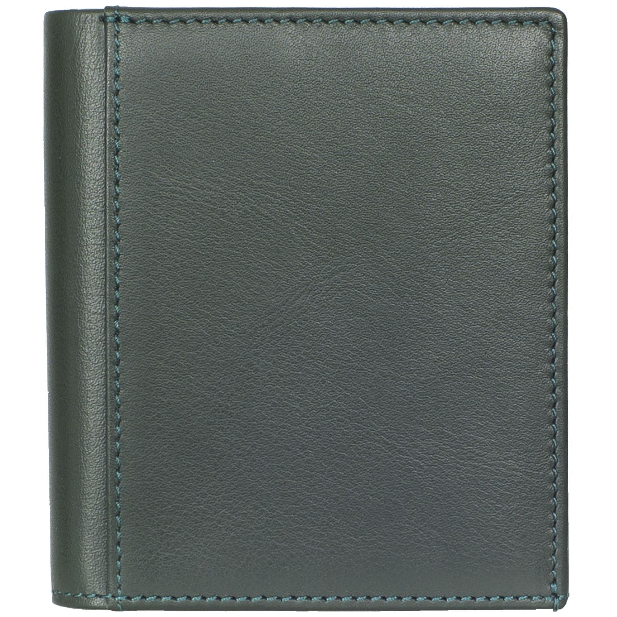 Geldbörse Portemonnaie klein Leder grün mit Münzfach - Corf Offermann