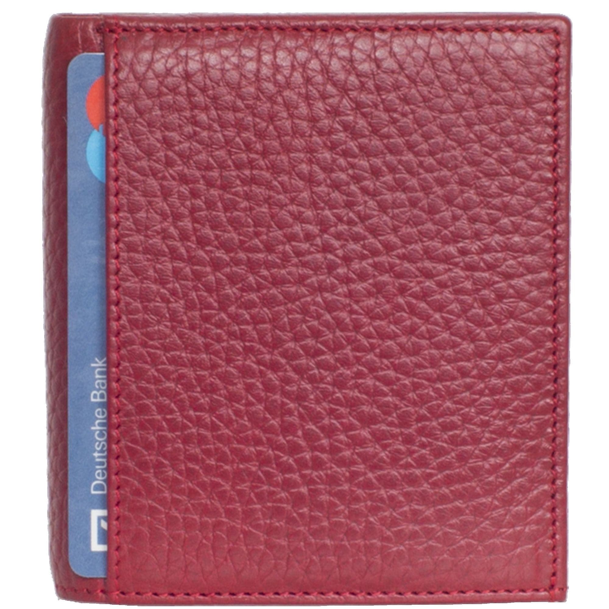 Geldbörse Portemonnaie klein Leder rot mit Münzfach - Corf Offermann