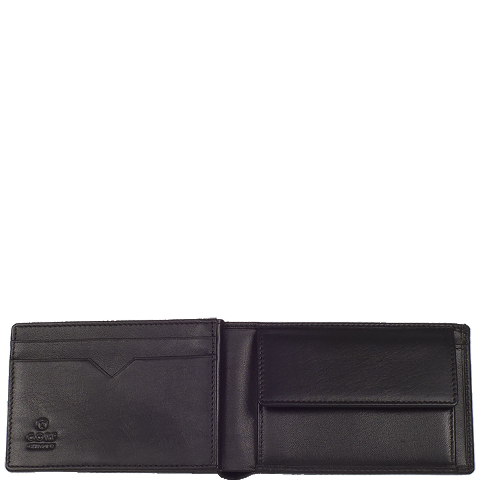 Geldbörse Portemonnaie klein Leder schwarz Miniformat