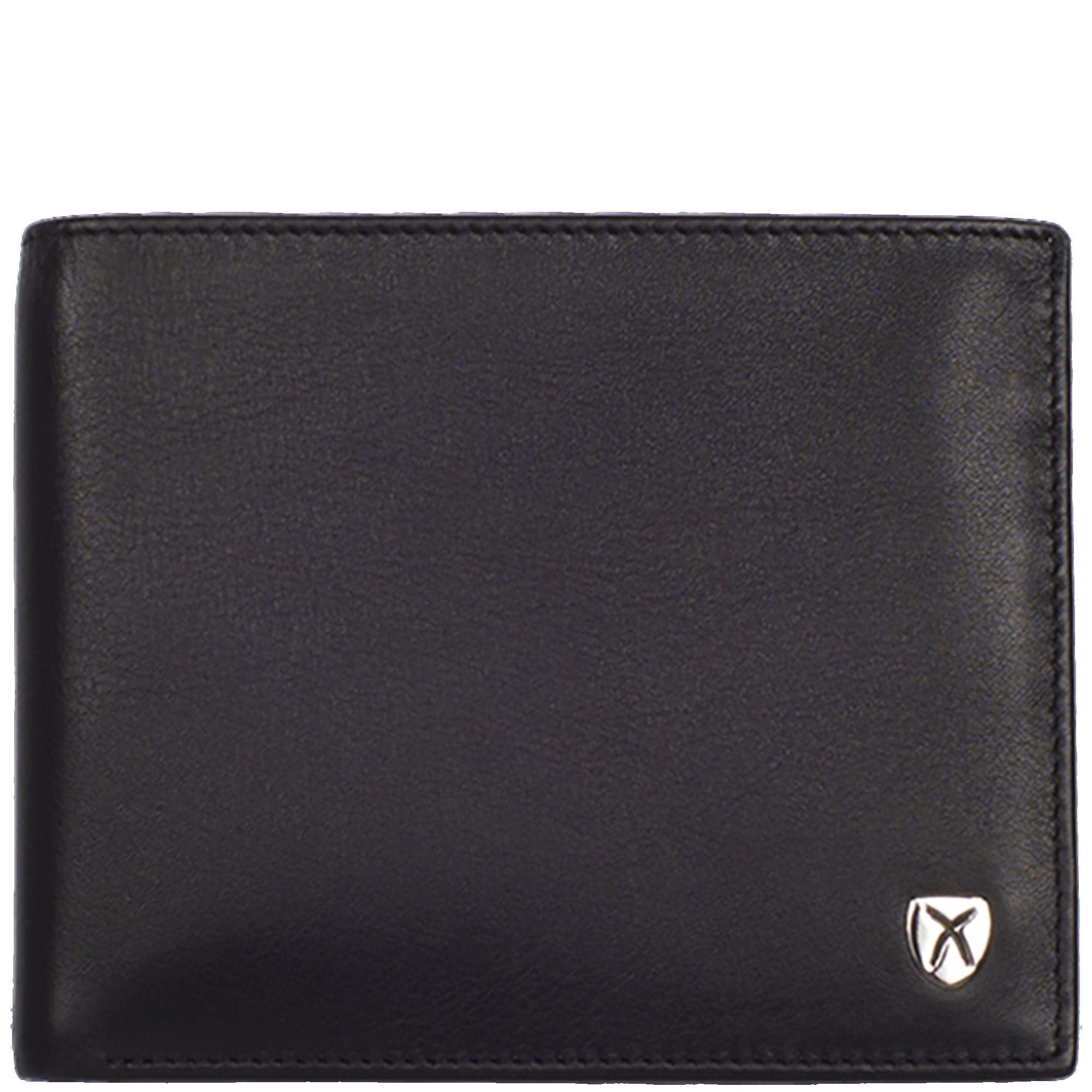 Geldbörse Portemonnaie Leder schwarz Standardformat