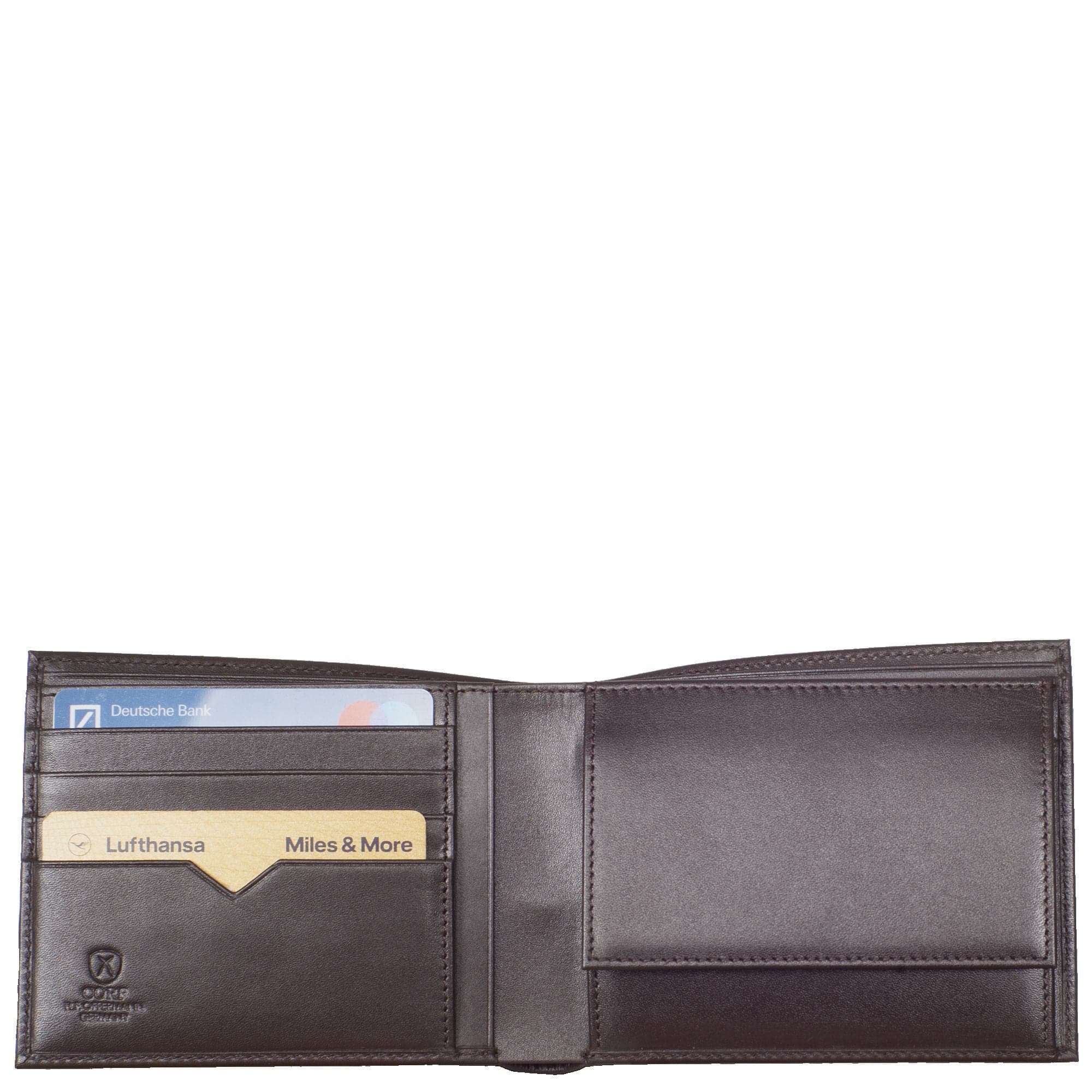 Geldbörse Portemonnaie glattes Leder braun Standardformat - Corf Offermann