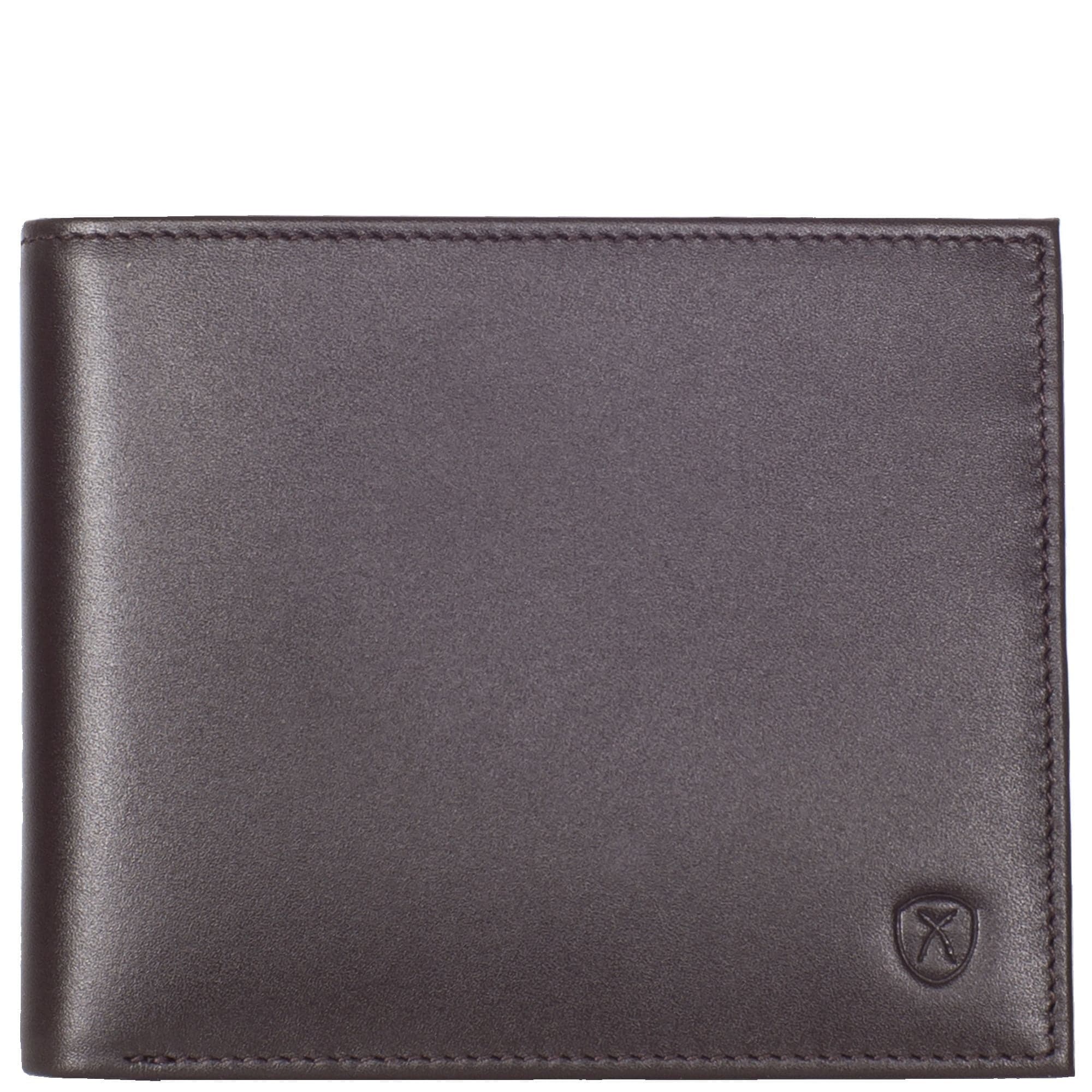 Geldbörse Portemonnaie glattes Leder braun Querformat - Corf Offermann