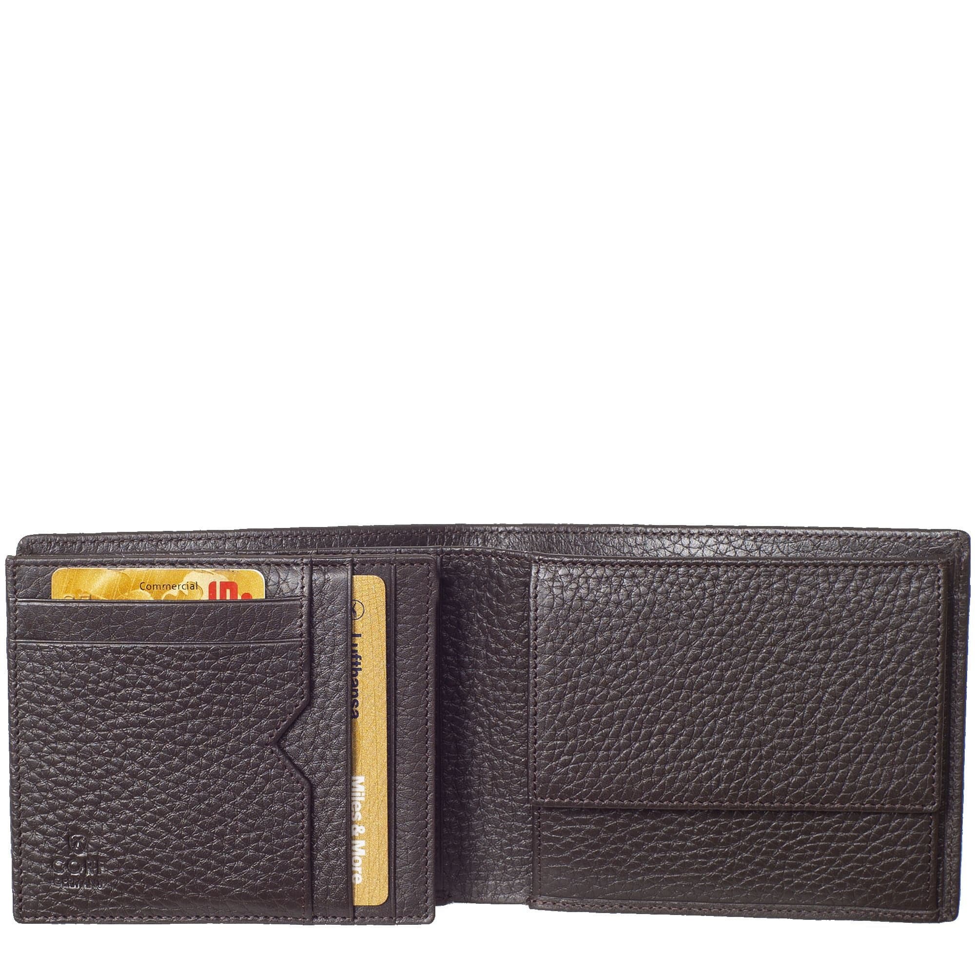 Geldbörse Portemonnaie Leder braun Querformat - Corf Offermann