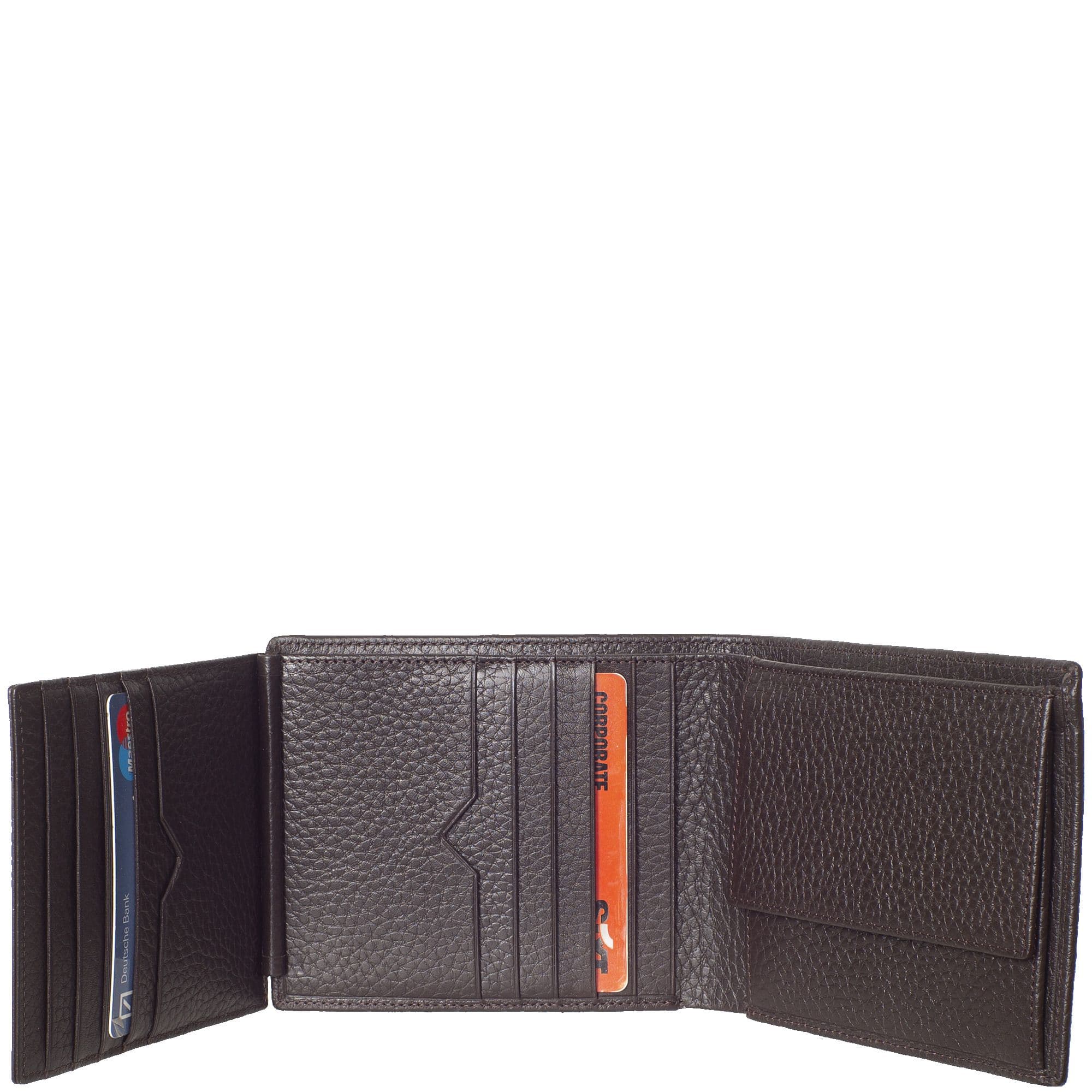 Geldbörse Portemonnaie Leder braun Querformat - Corf Offermann