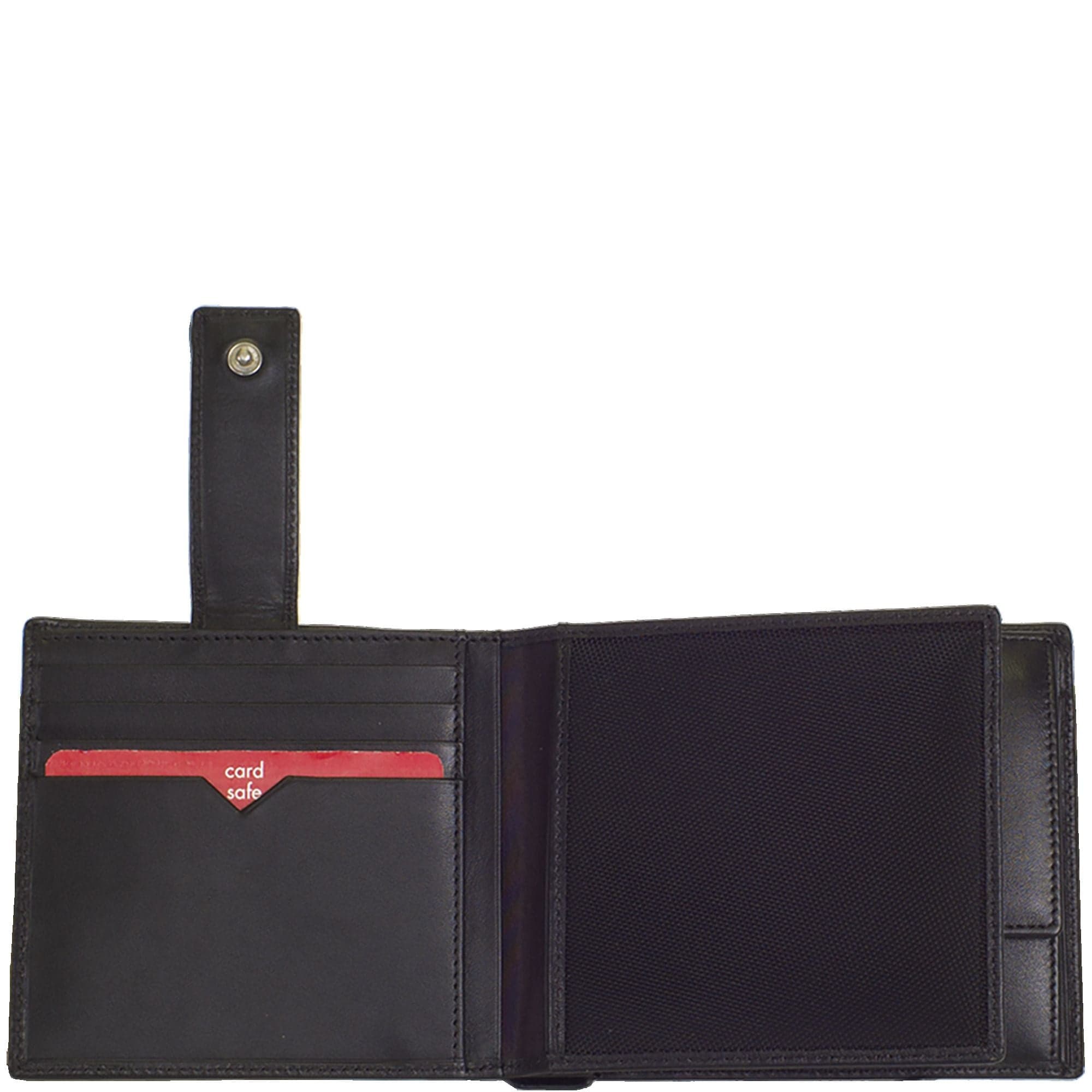 Geldbörse Portemonnaie Leder schwarz Aufklappbar - Corf Offermann