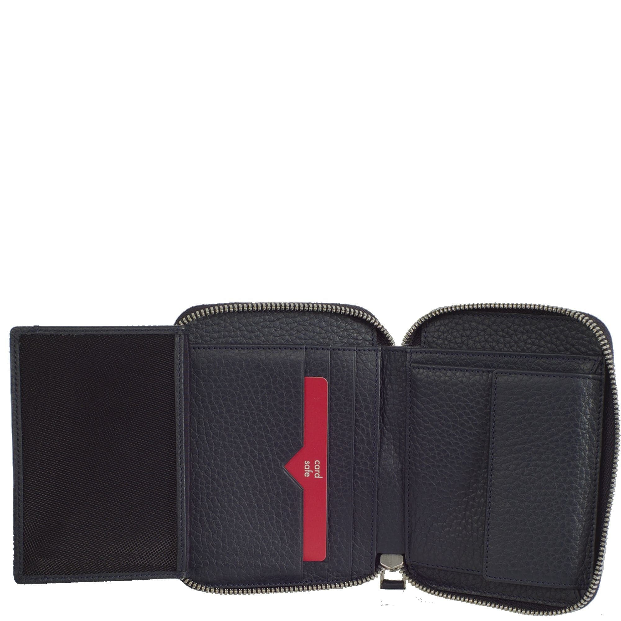 Geldbörse Portemonnaie Leder schwarz mit Reißverschluss - Corf Offermann