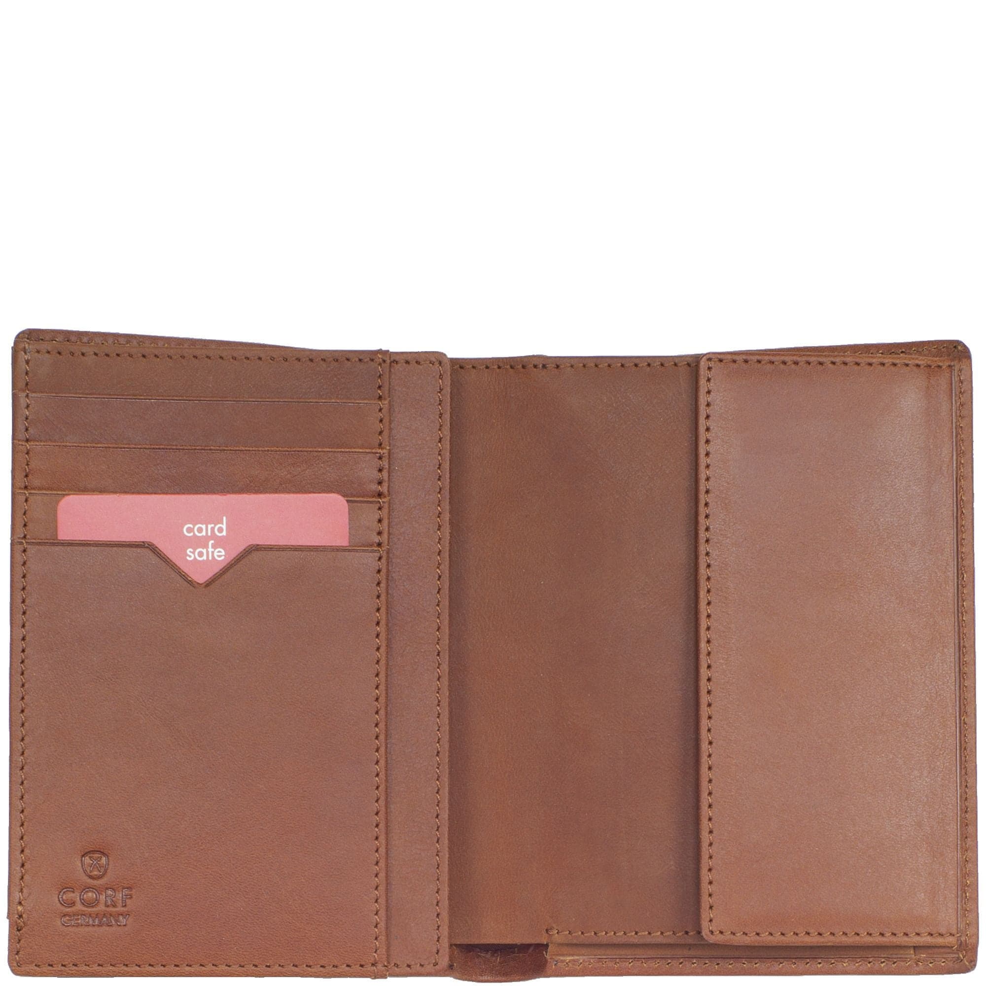 Geldbörse Portemonnaie Leder cognac Hochformat - Corf Offermann