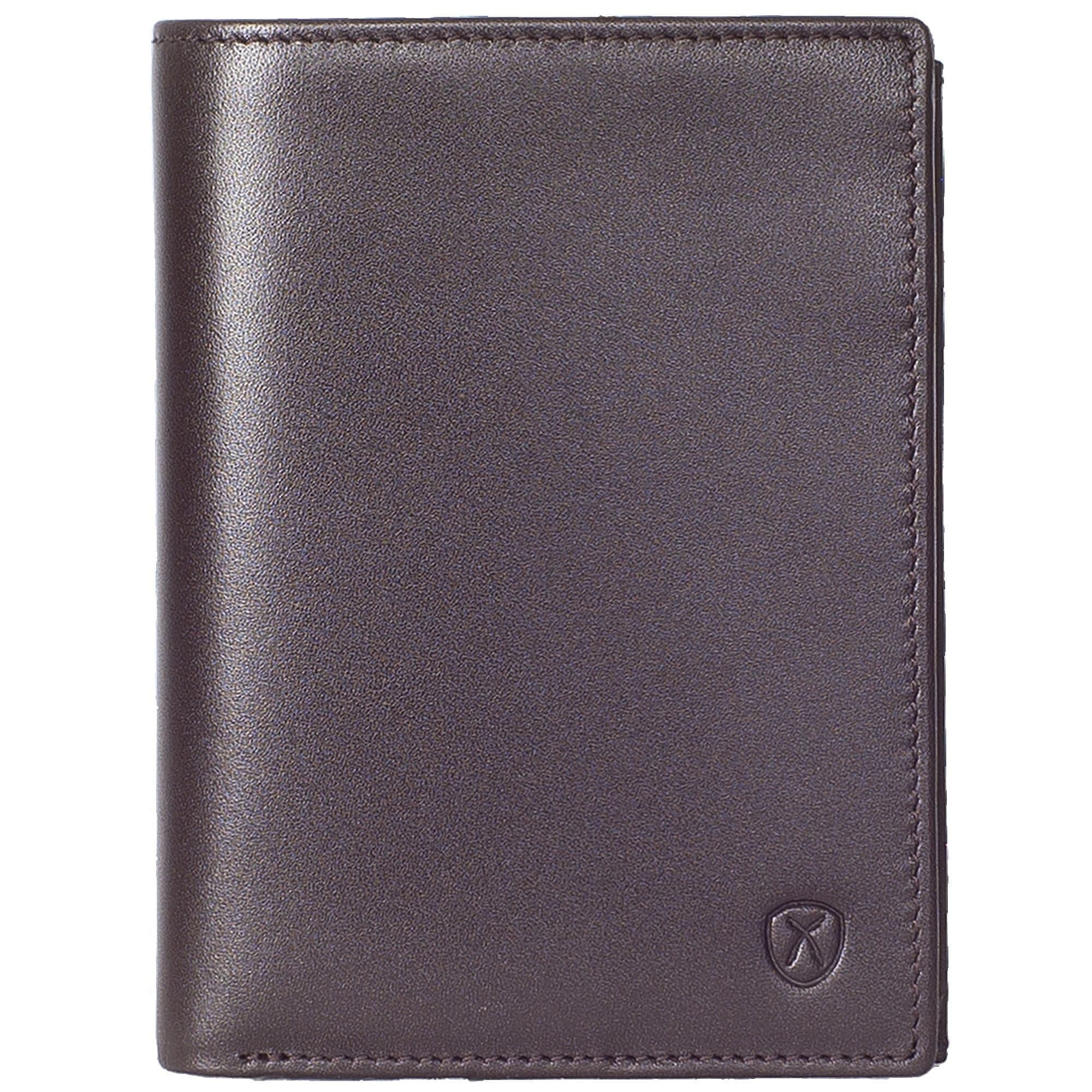 Geldbörse Portemonnaie glattes Leder braun Hochformat - Corf Offermann