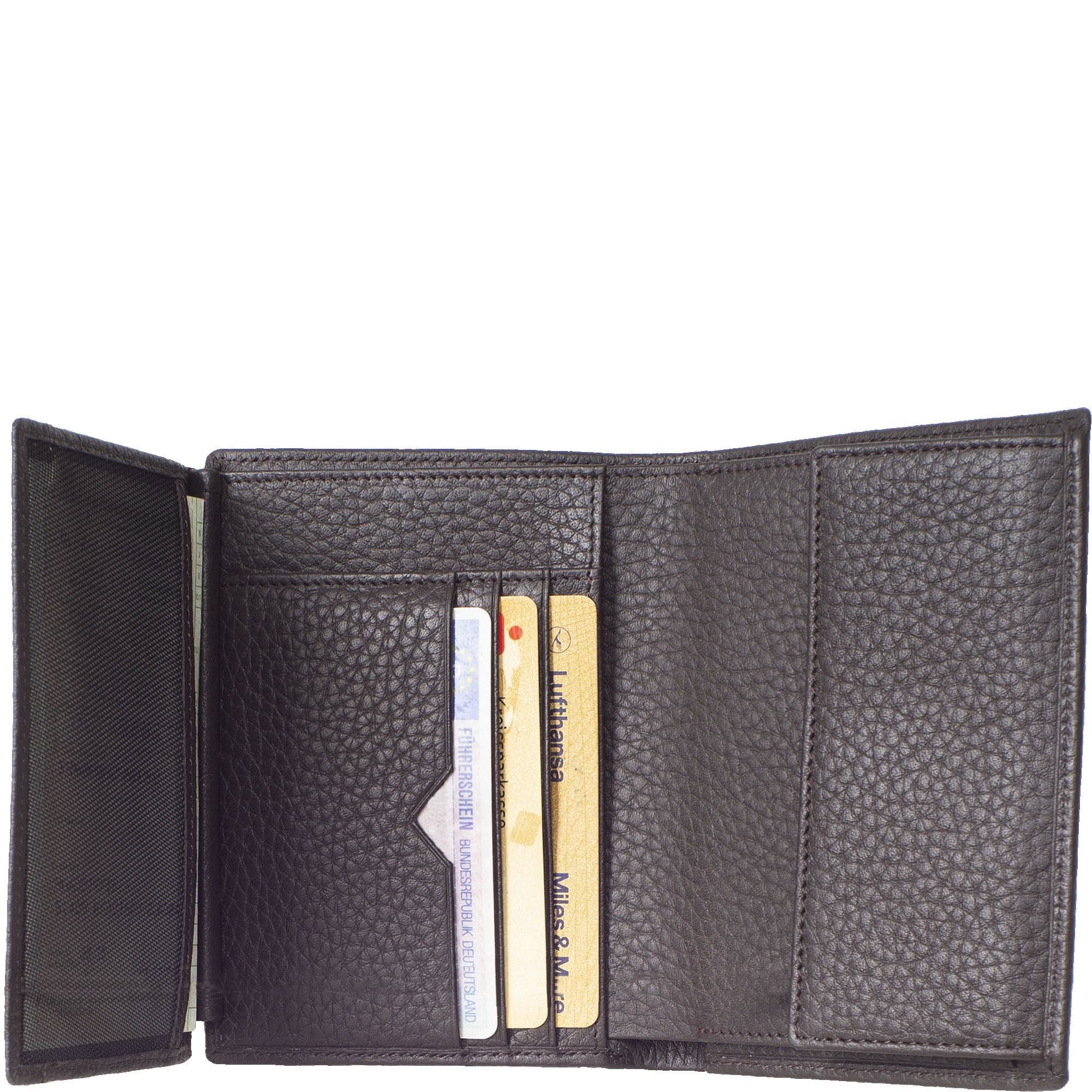 Geldbörse Portemonnaie Leder braun Hochformat - Corf Offermann