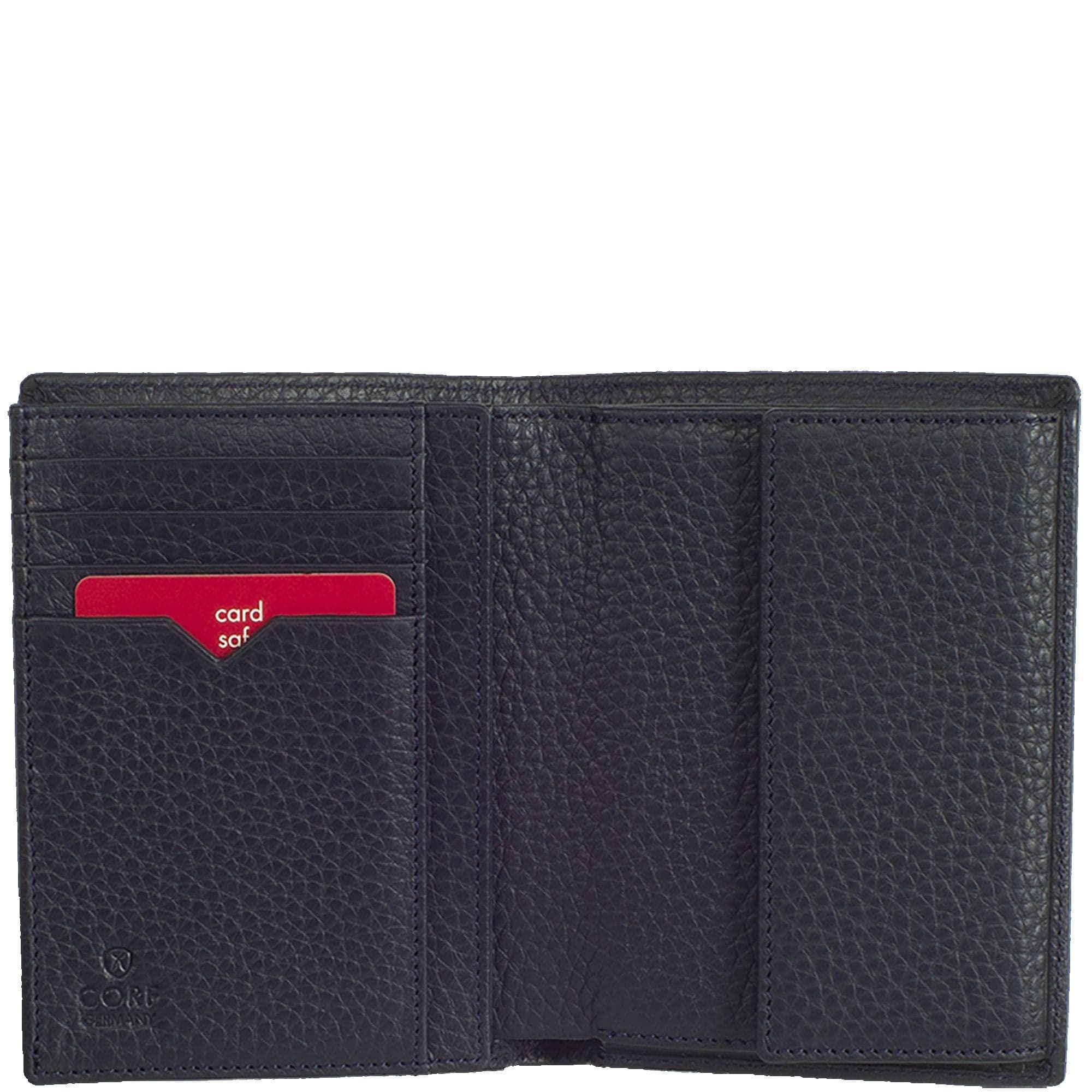 Geldbörse Portemonnaie Leder blau Hochformat - Corf Offermann