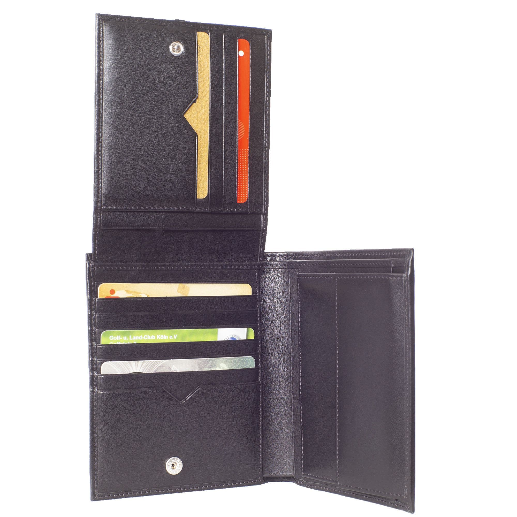 Geldbörse Portemonnaie Leder braun 18 Fächer - Corf Offermann