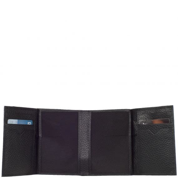 Kreditkartenetui Leder schwarz 2 Sichtfenster - Corf Offermann