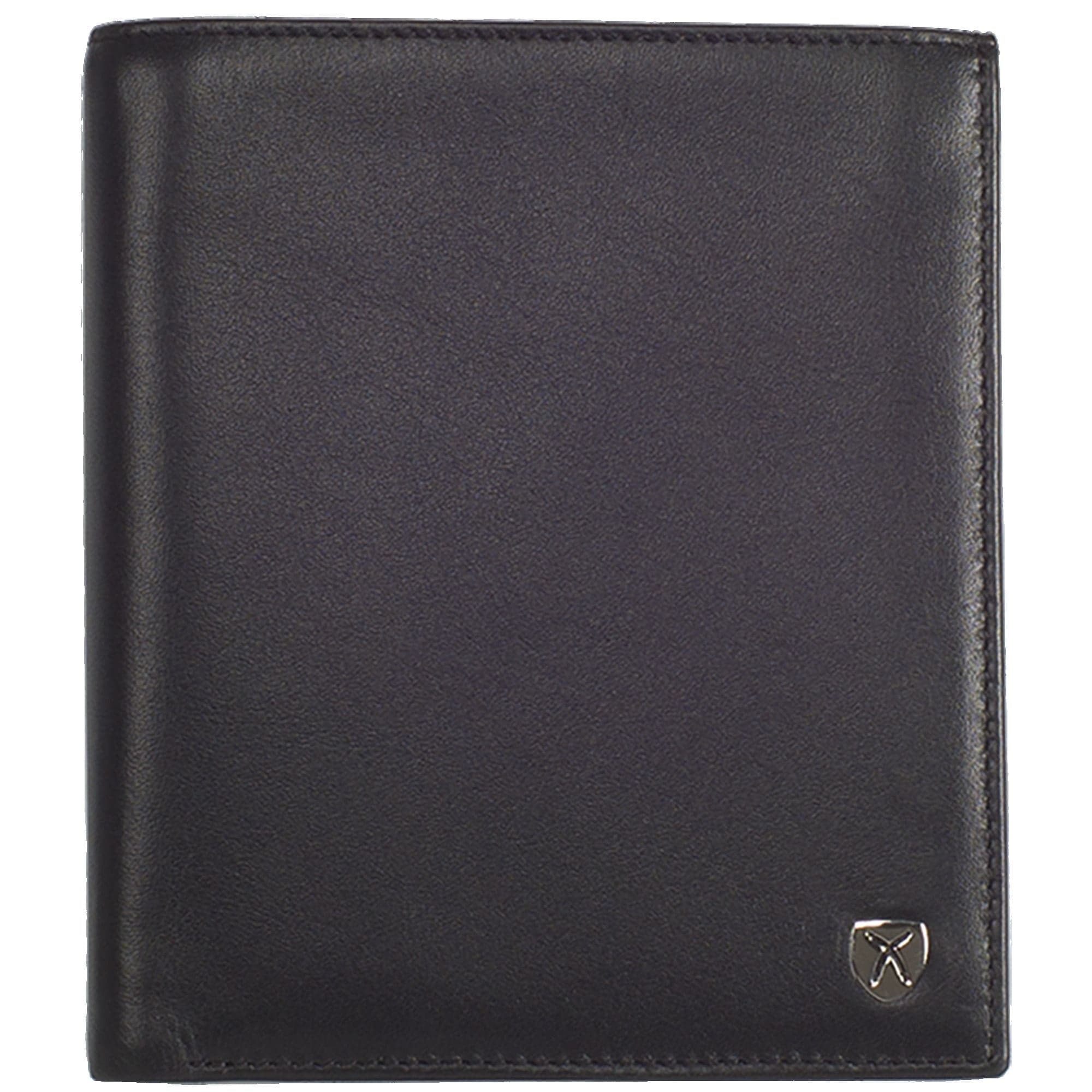 Geldbörse Portemonnaie Leder schwarz großes Münfach - Corf Offermann