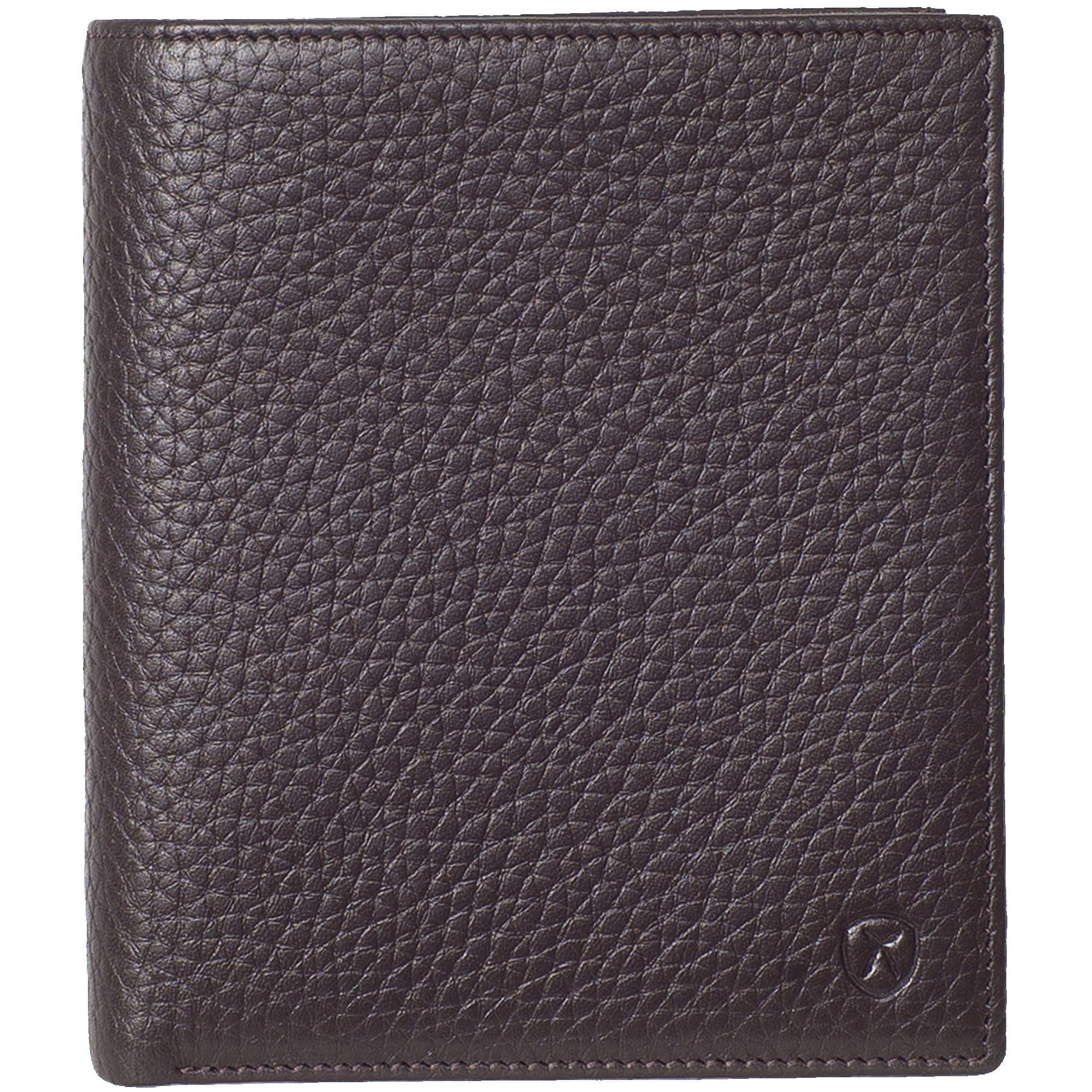 Geldbörse Portemonnaie Leder braun großes Münzfach - Corf Offermann