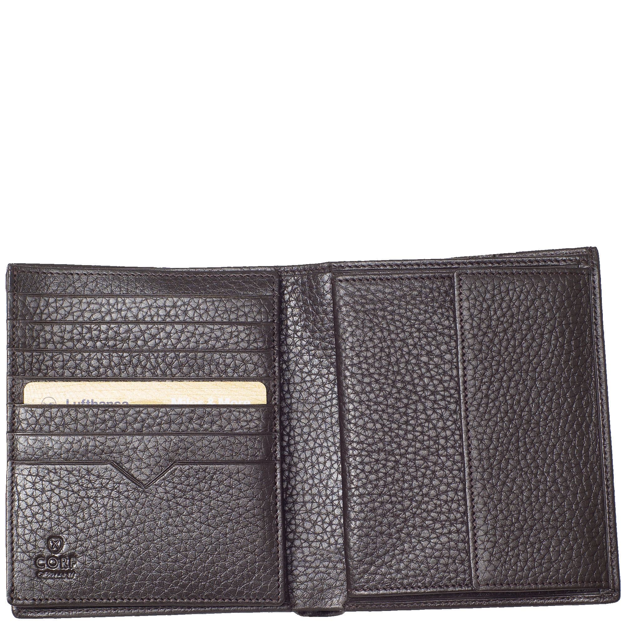 Geldbörse Portemonnaie Leder braun großes Münzfach - Corf Offermann