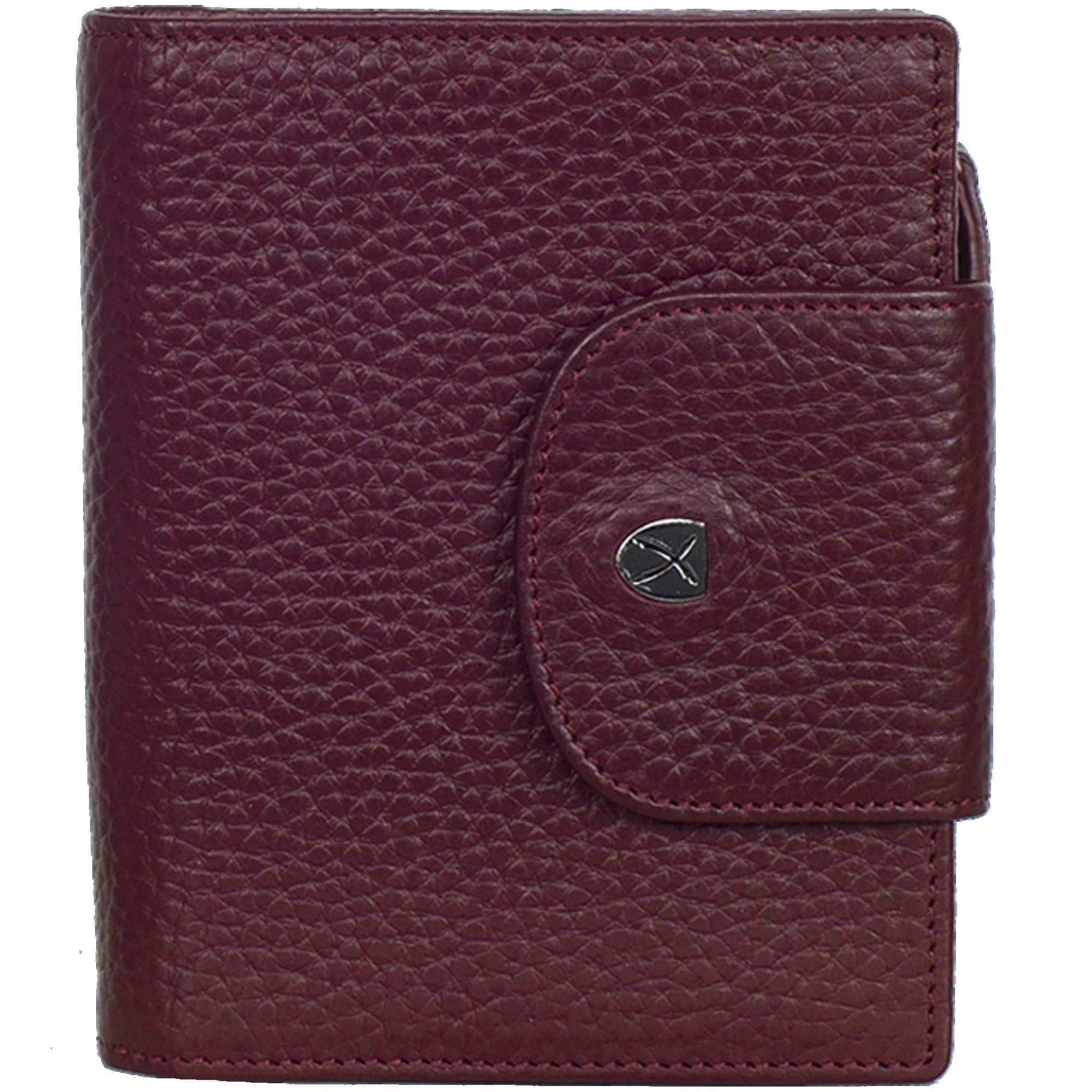 Geldbörse Portemonnaie Leder bordeauxrot mit Lasche - Corf Offermann