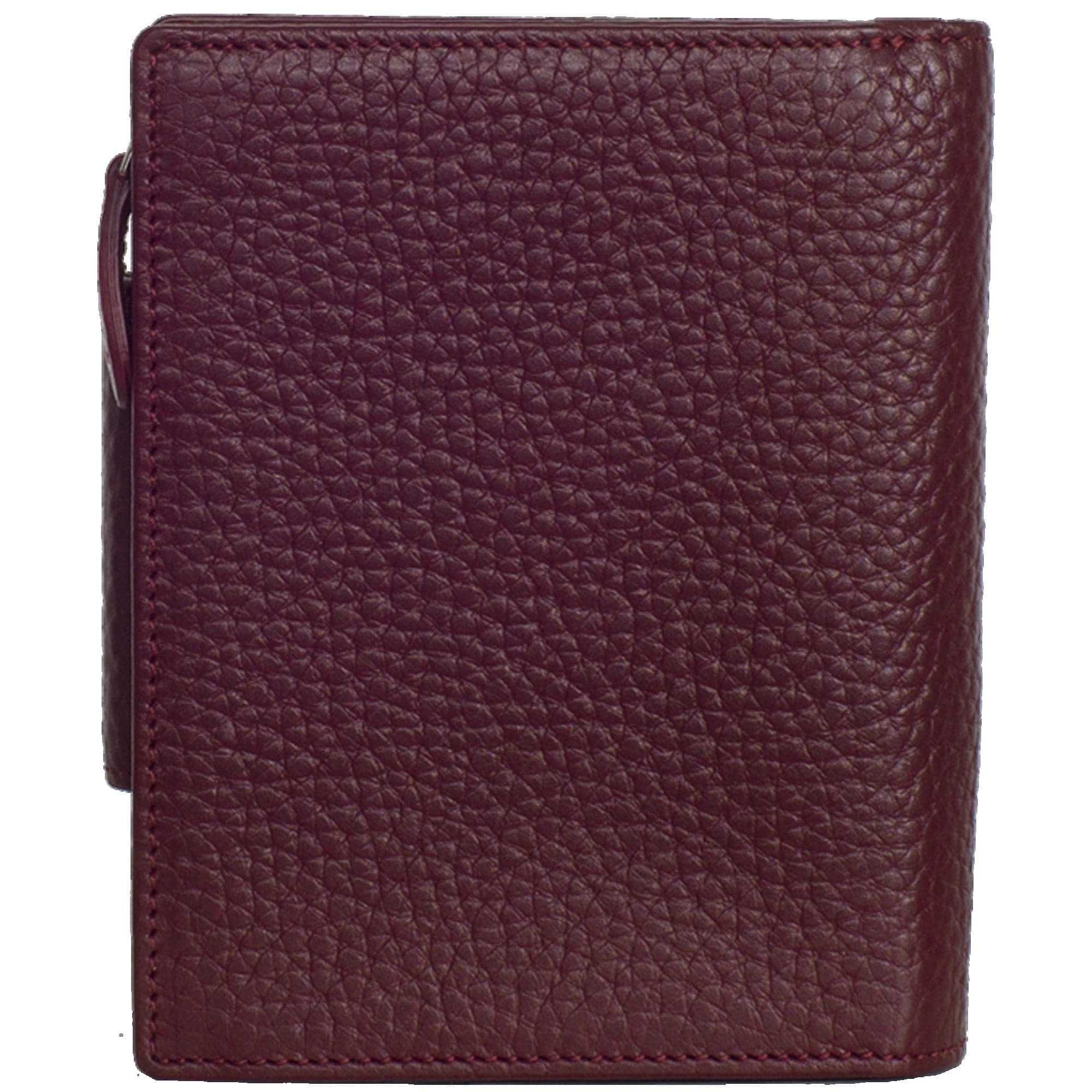 Geldbörse Portemonnaie Leder bordeauxrot mit Lasche - Corf Offermann