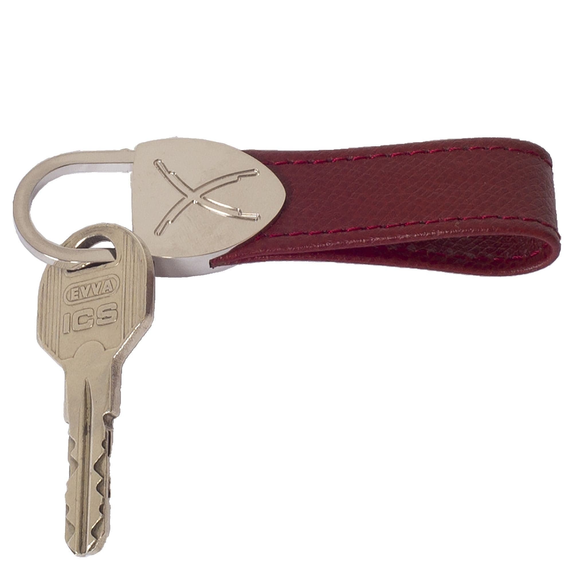 Schlüsselanhänger Leder rot - Corf Offermann