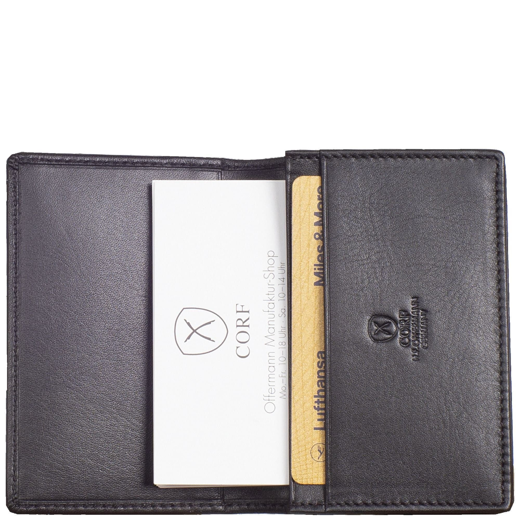 Kartenetui Pick Leder schwarz - Corf Offermann
