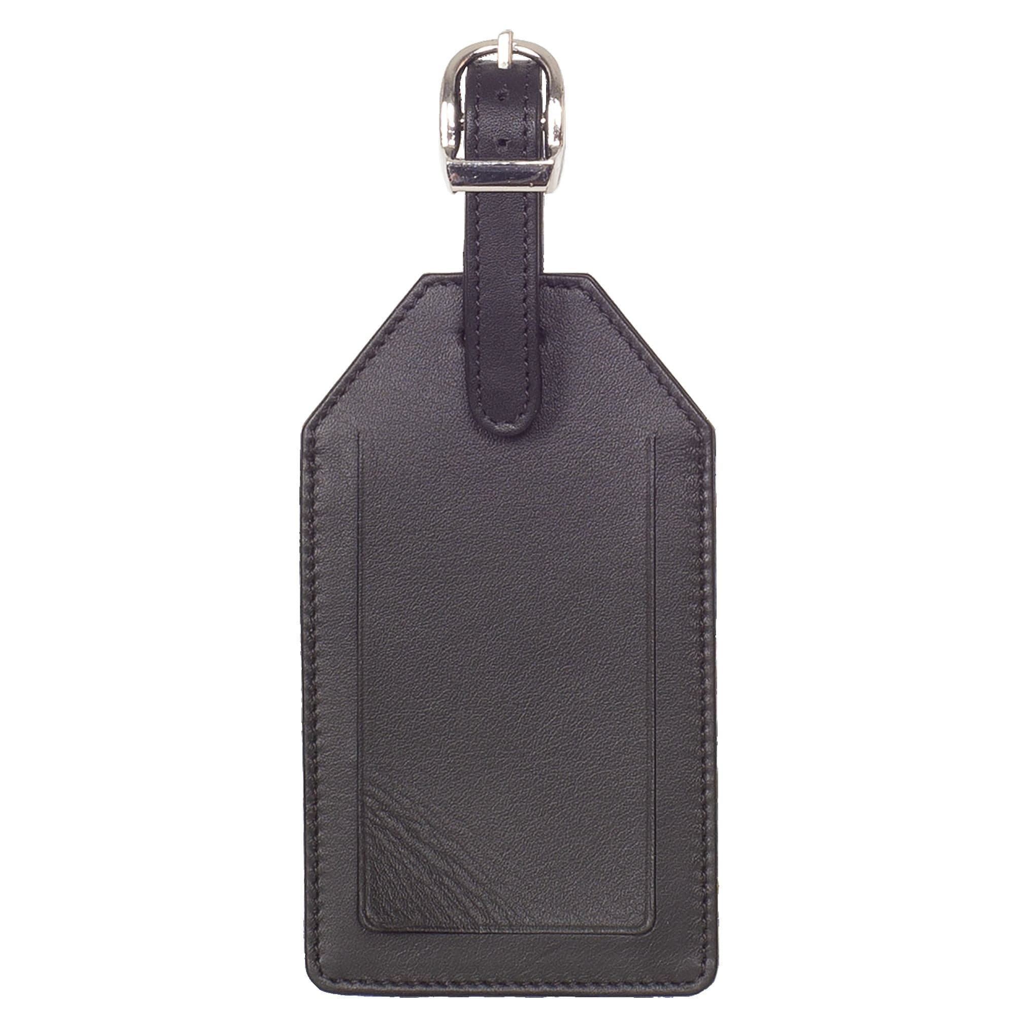 Kofferanhänger Reisegepäckanhänger Leder schwarz - Corf Offermann