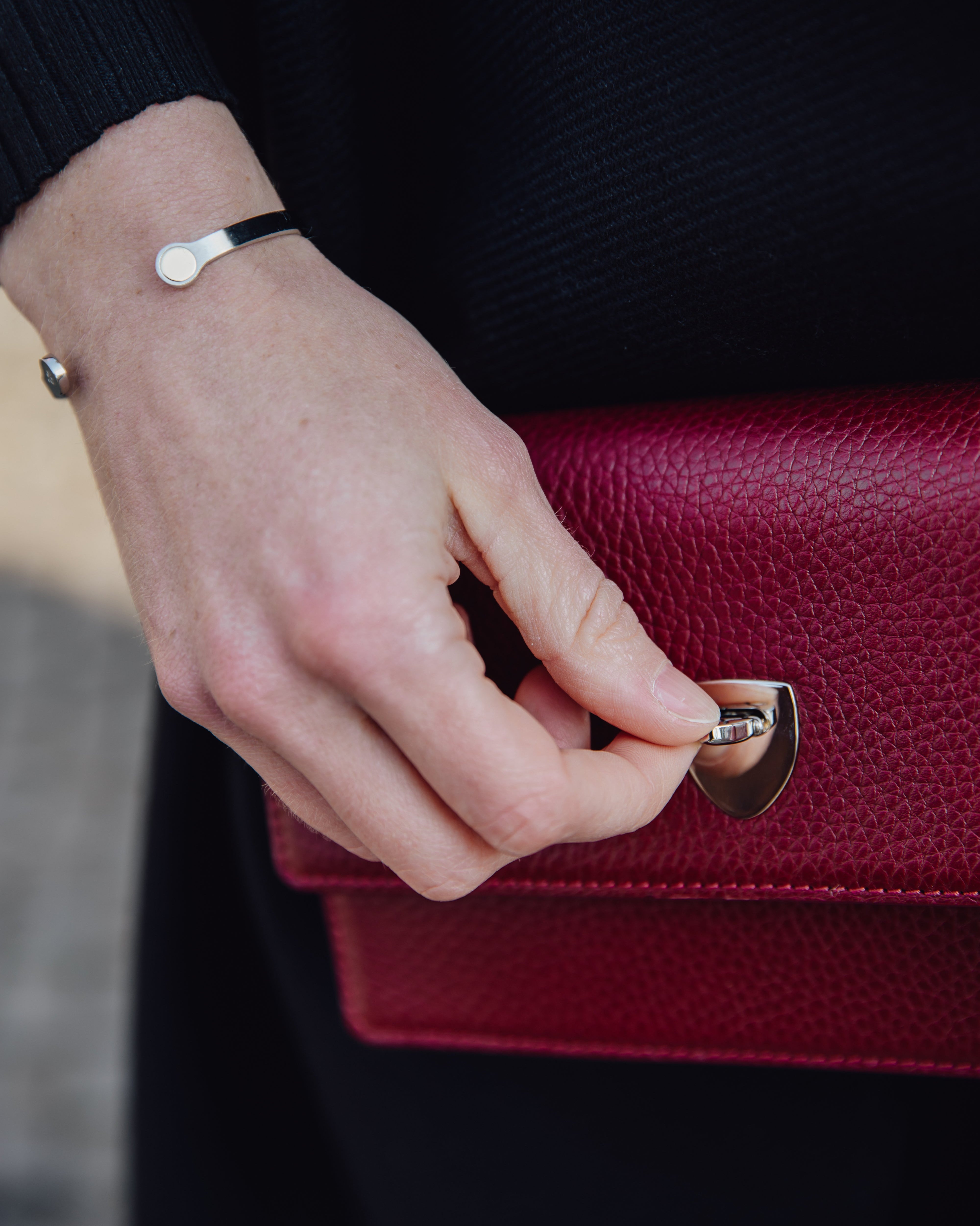 Handtasche Clutch Leder rot - Corf Offermann