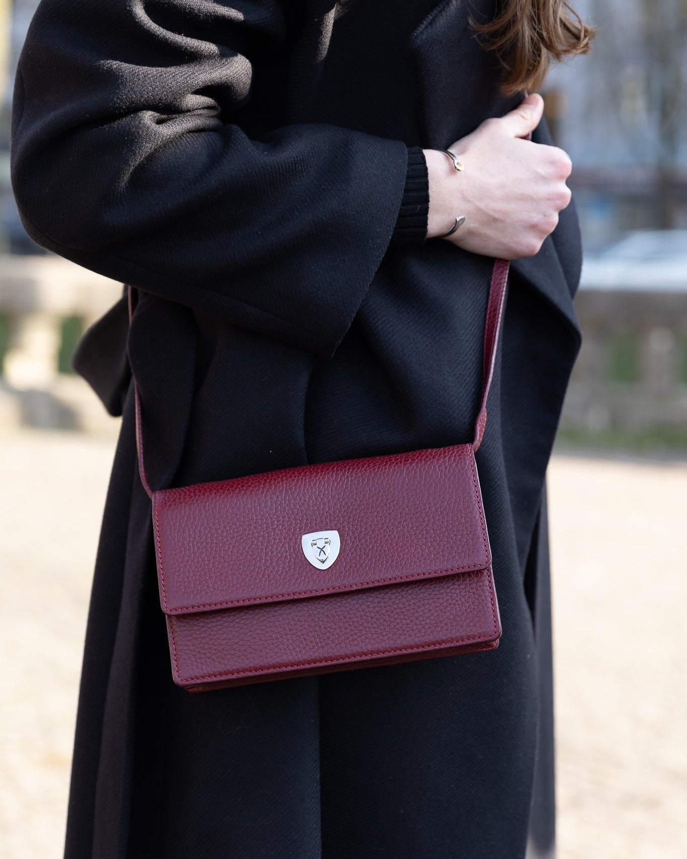 Handtasche Clutch Leder schwarz - Corf Offermann