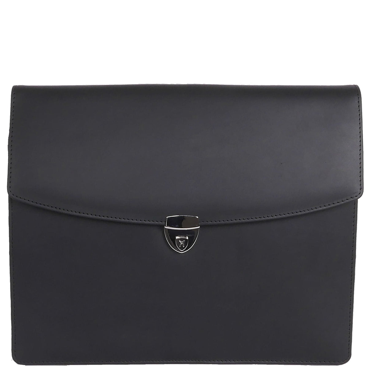 Konferenzmappe Aktentasche A4 Leder schwarz mit Schloß - Corf Offermann