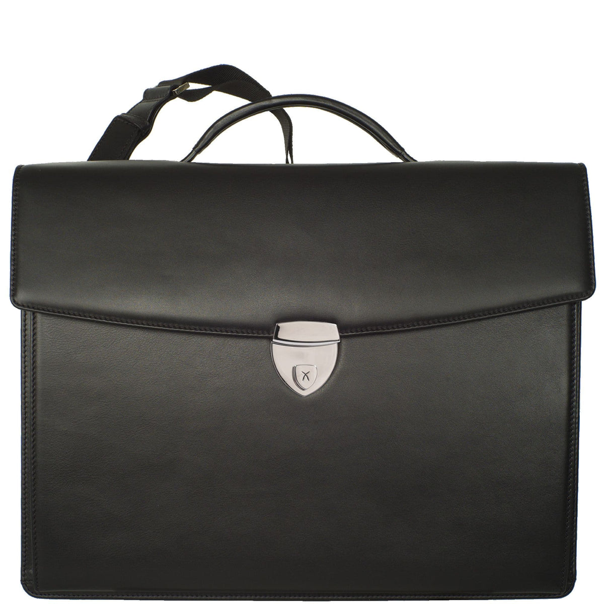 Konferenzmappe Aktentasche A4 Leder schwarz mit Laptopfach - Corf Offermann