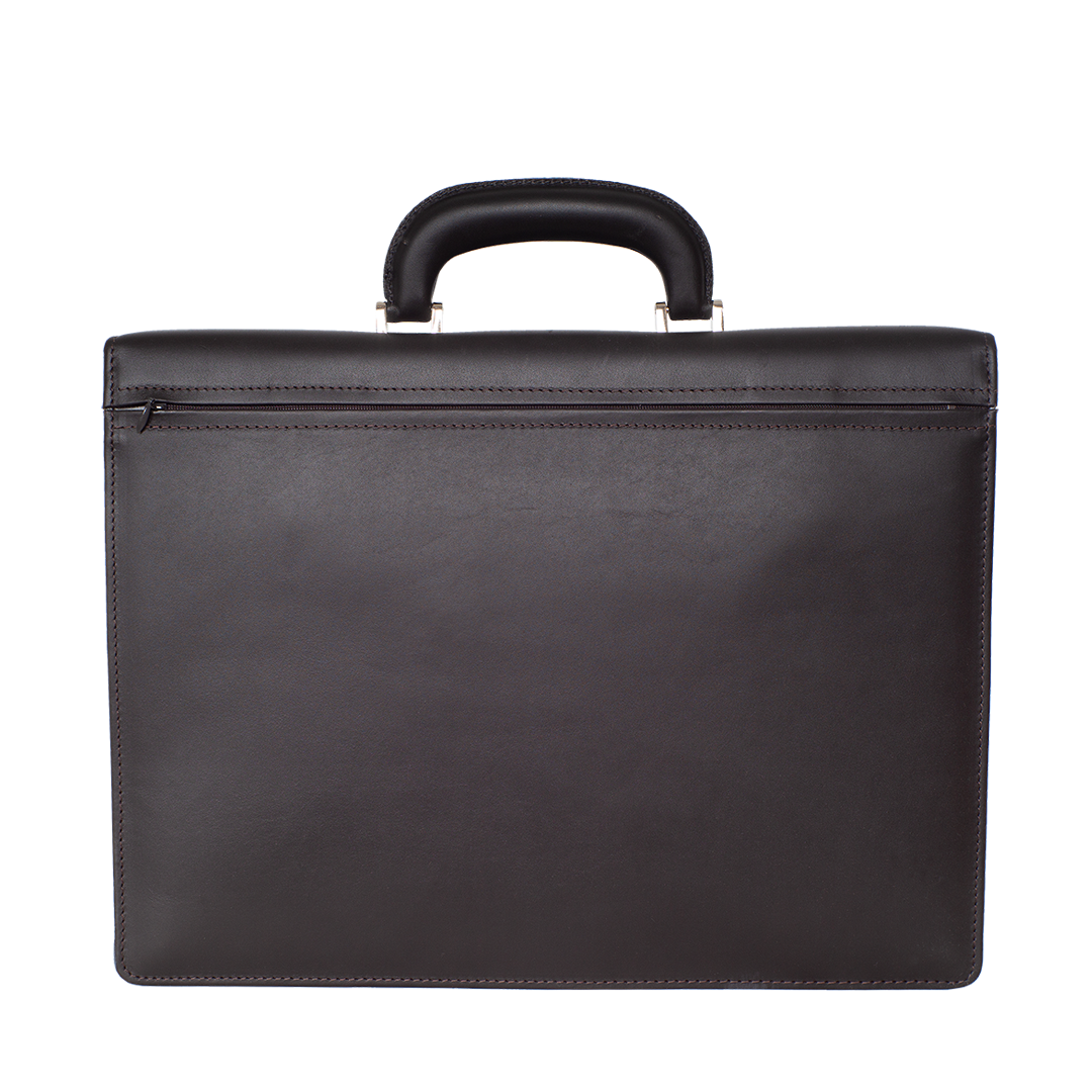 Konferenzmappe Aktentasche A4 Leder braun mit Griff